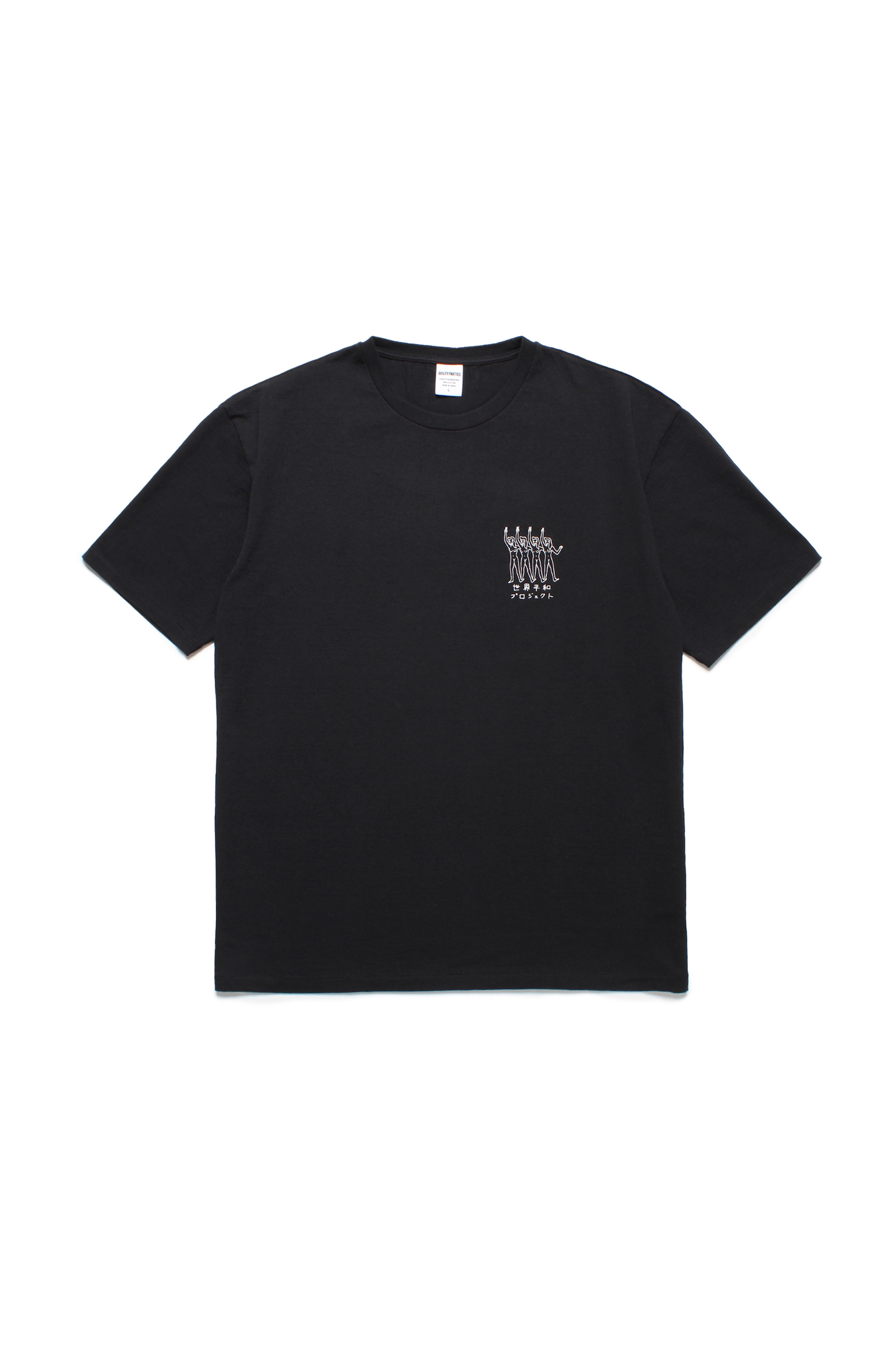 WASHED HEAVY WEIGHT CREW NECK T-SHIRT（BLACK）