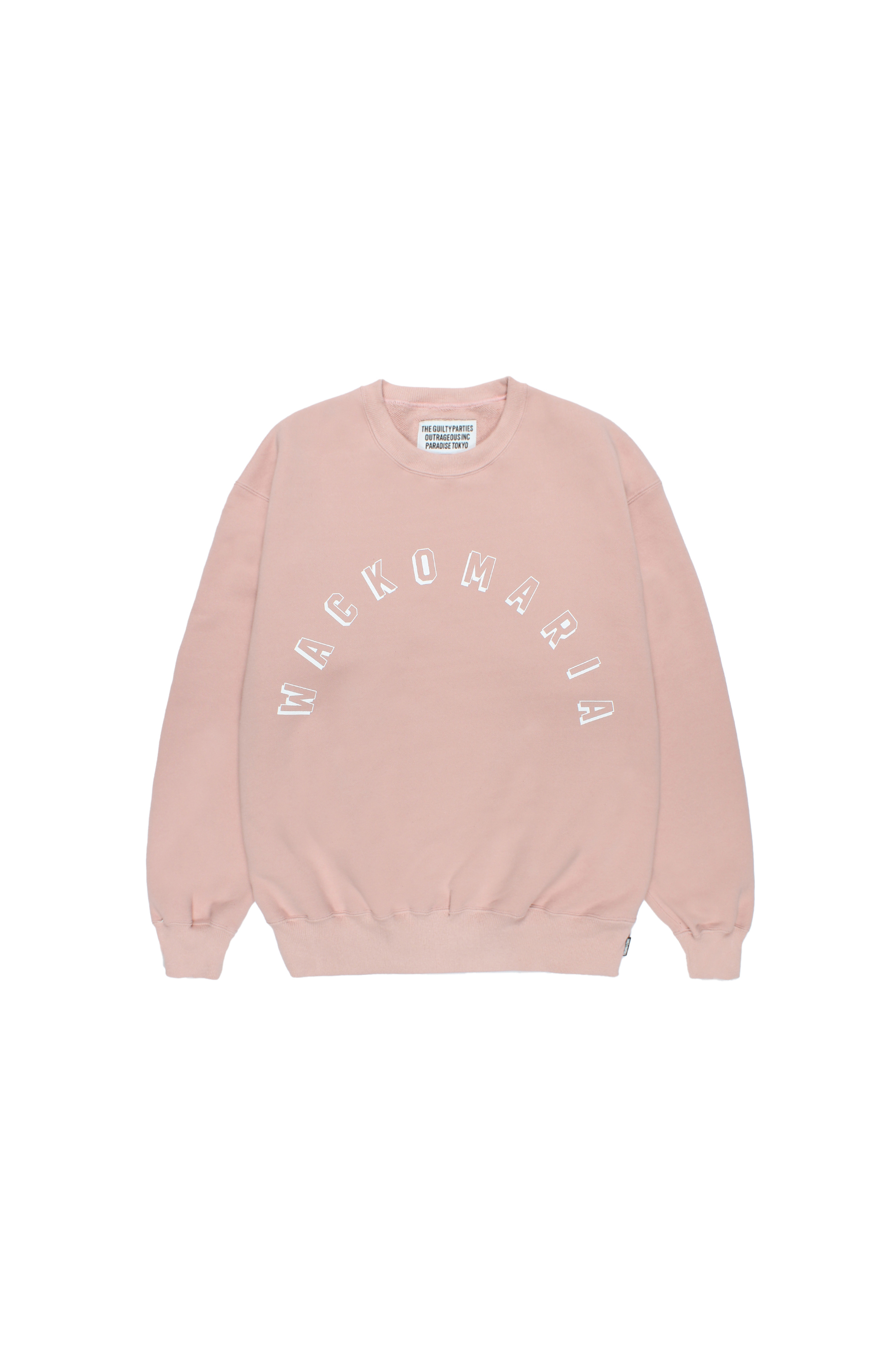 MIDDLE WEIGHT CREW NECK SWEAT SHIRT(PINK)