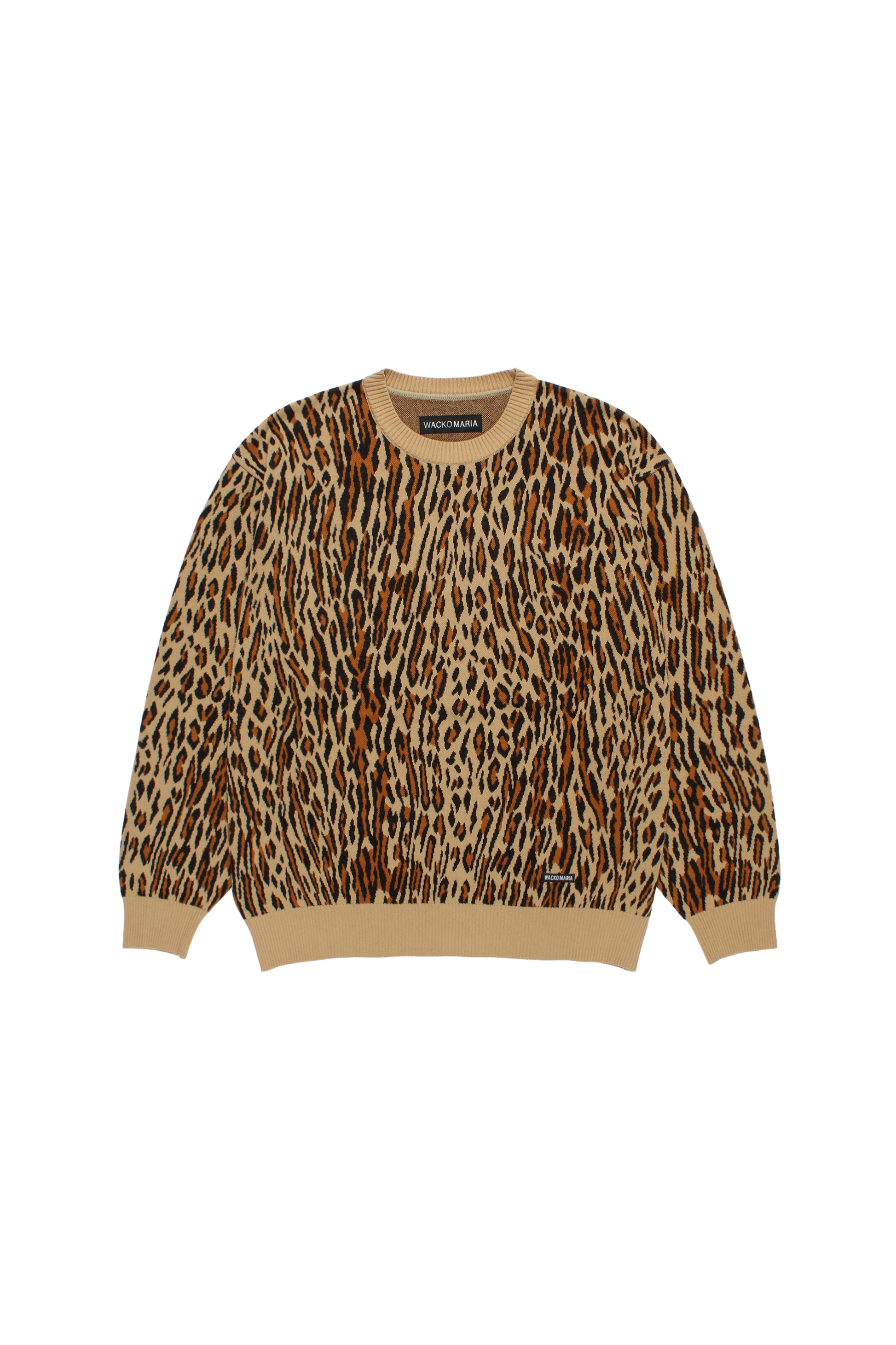 LEOPARD JACQUARD SWEATER ( TYPE-2 )(BEIGE)
