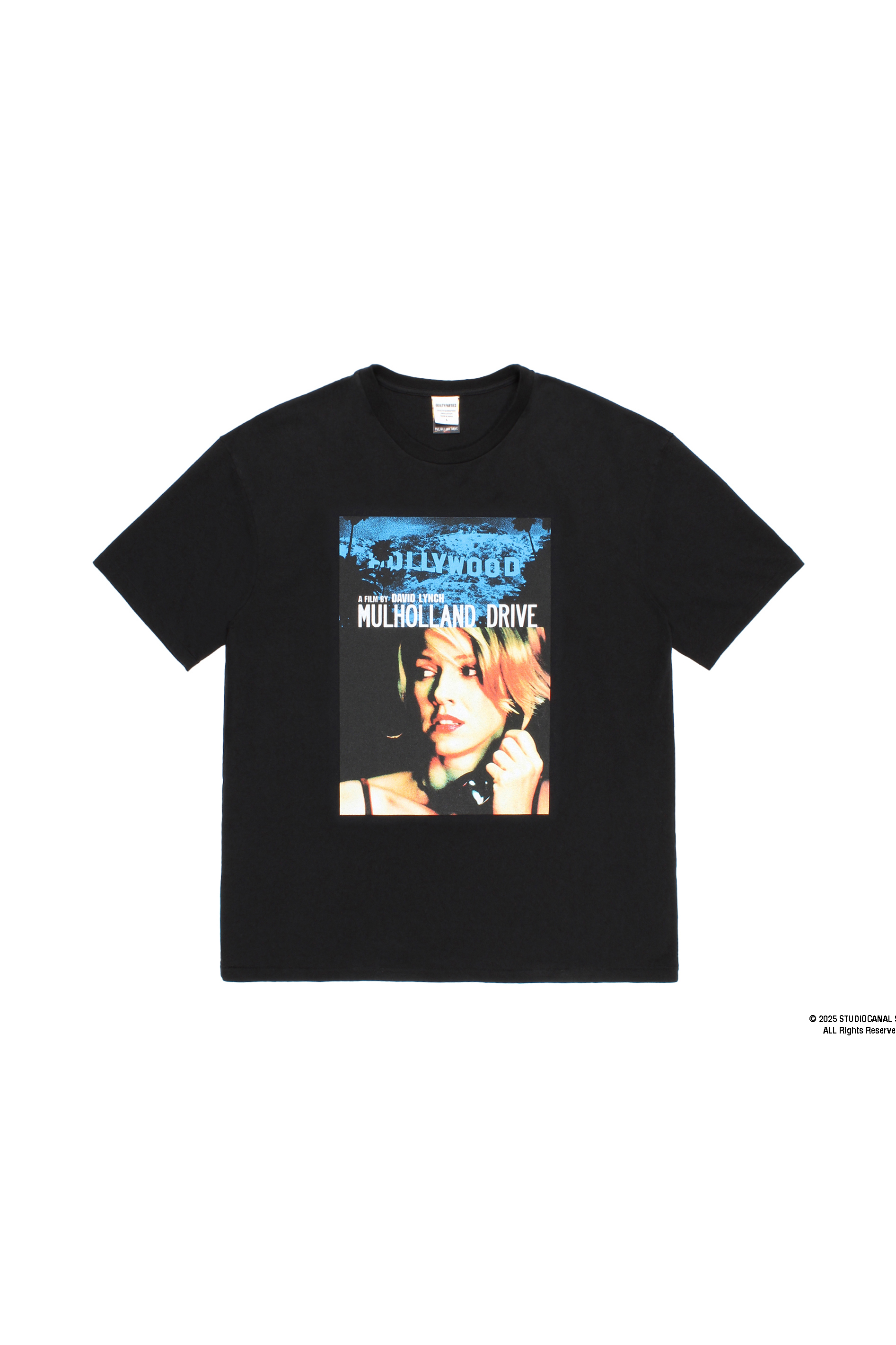 MULHOLLAND DRIVE / WASHED HEAVY WEIGHT CREW NECK T-SHIRT ( TYPE-2 )(BLACK)