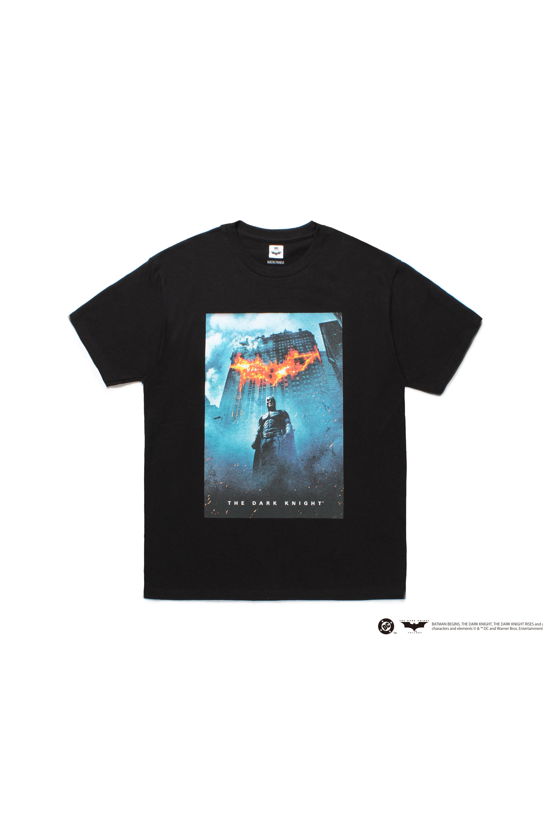 THE DARK KNIGHT TRILOGY / CREW NECK T-SHIRT ( TYPE-2 )（BLACK）