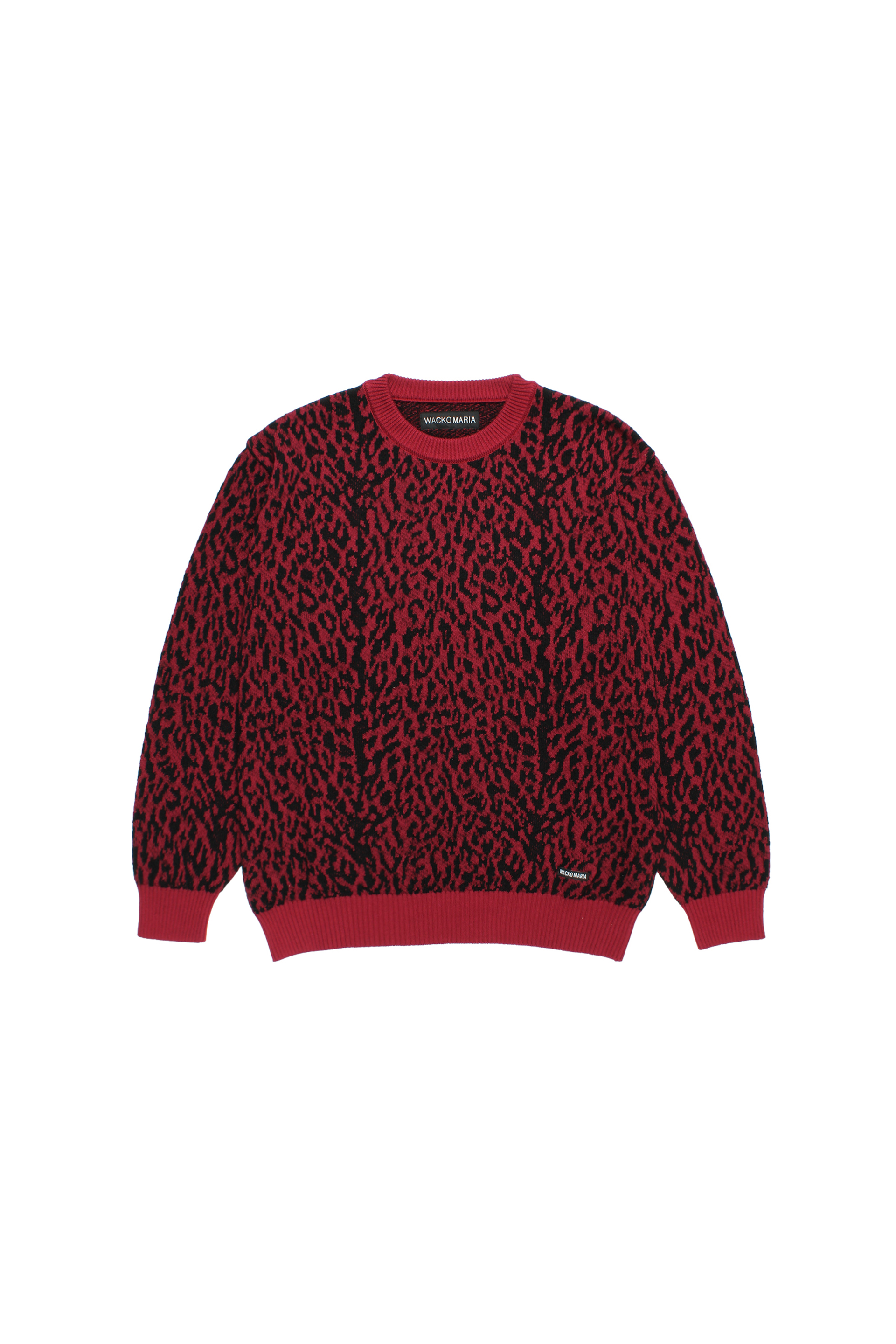 LEOPARD JACQUARD SWEATER ( TYPE-1 )(RED)
