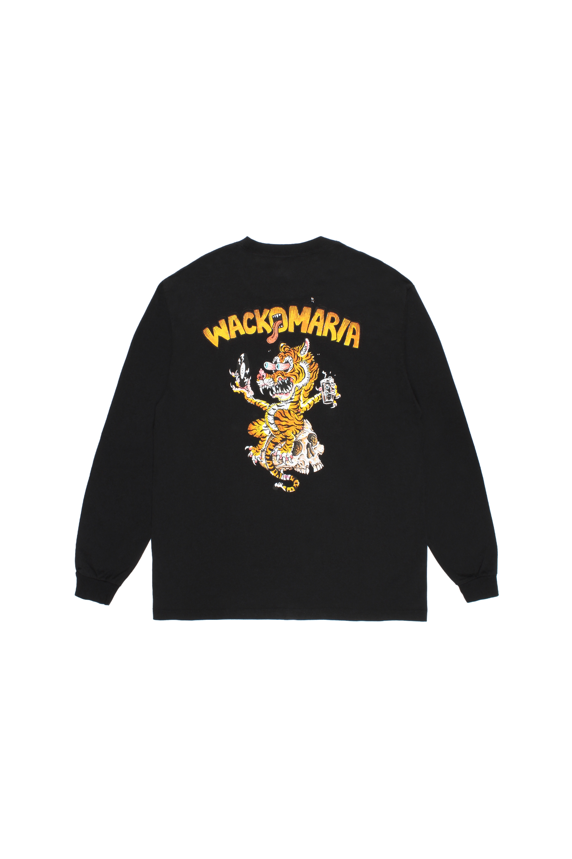 TIM LEHI / WASHED HEAVY WEIGHT CREW NECK LONG SLEEVE T-SHIRT ( TYPE-1 )(BLACK)