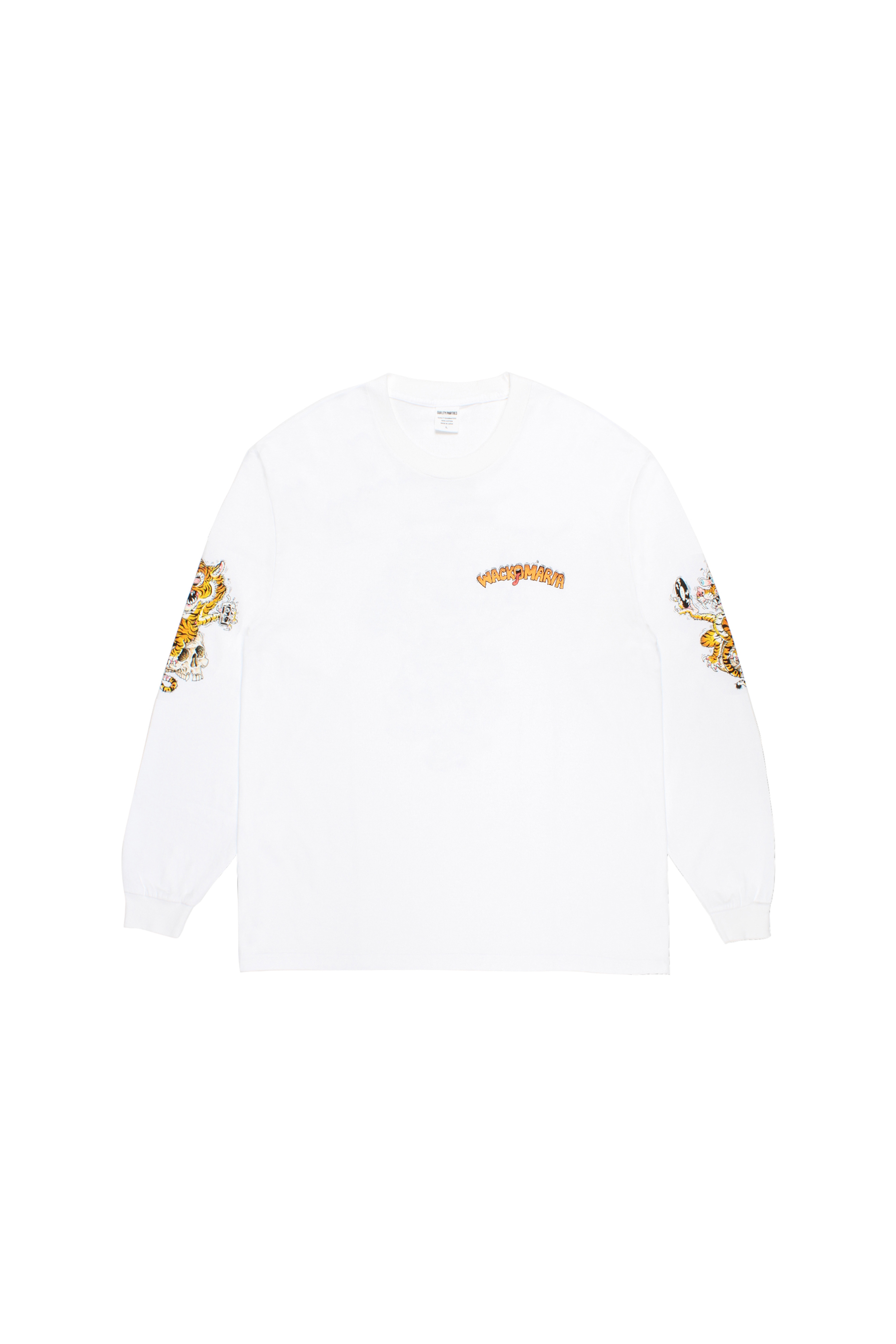 TIM LEHI / WASHED HEAVY WEIGHT CREW NECK LONG SLEEVE T-SHIRT ( TYPE-2 )(WHITE)