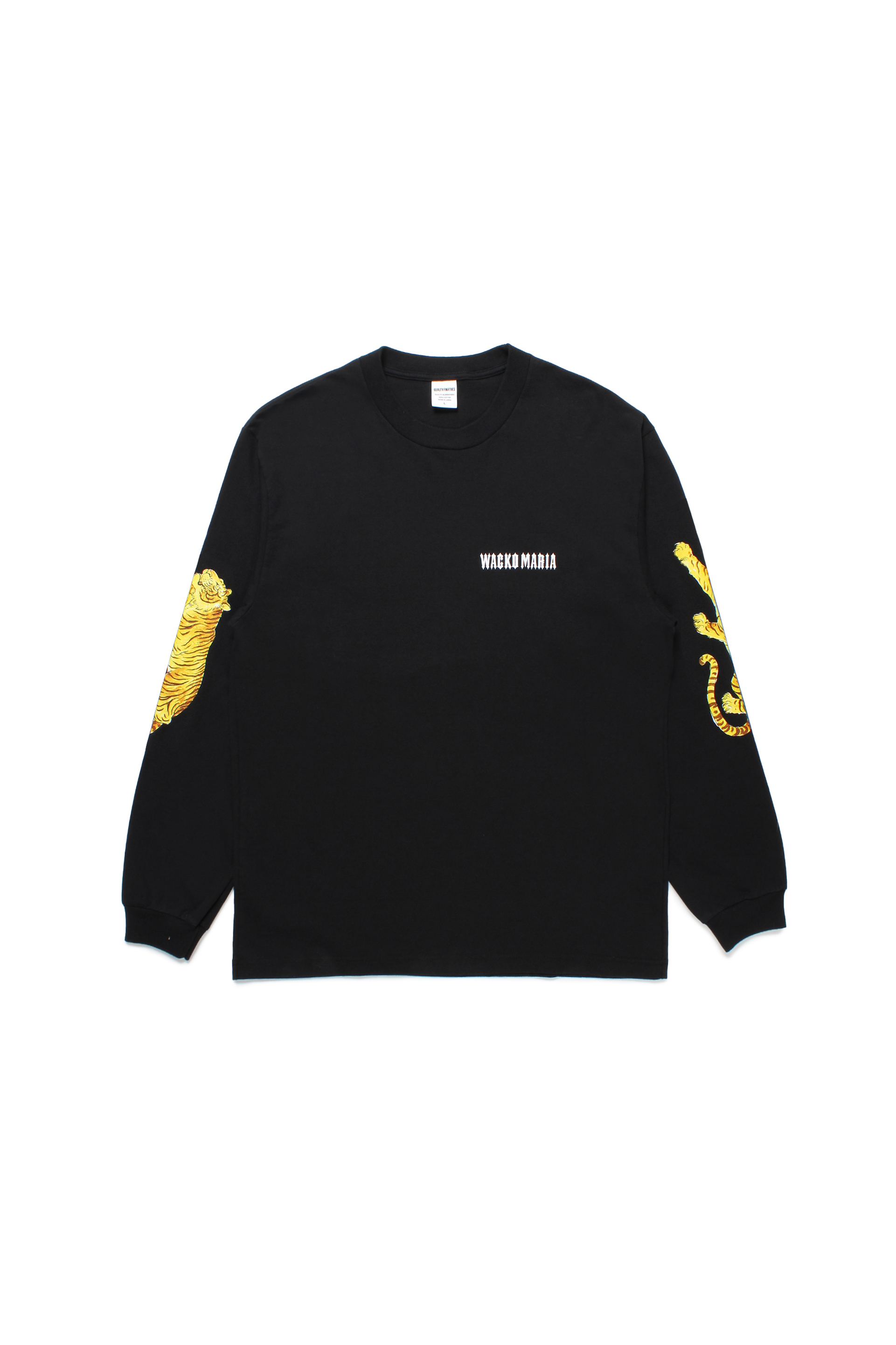 WASHED HEAVY WEIGHT CREW NECK LONG SLEEVE T-SHIRT ( TYPE-3 )（BLACK）