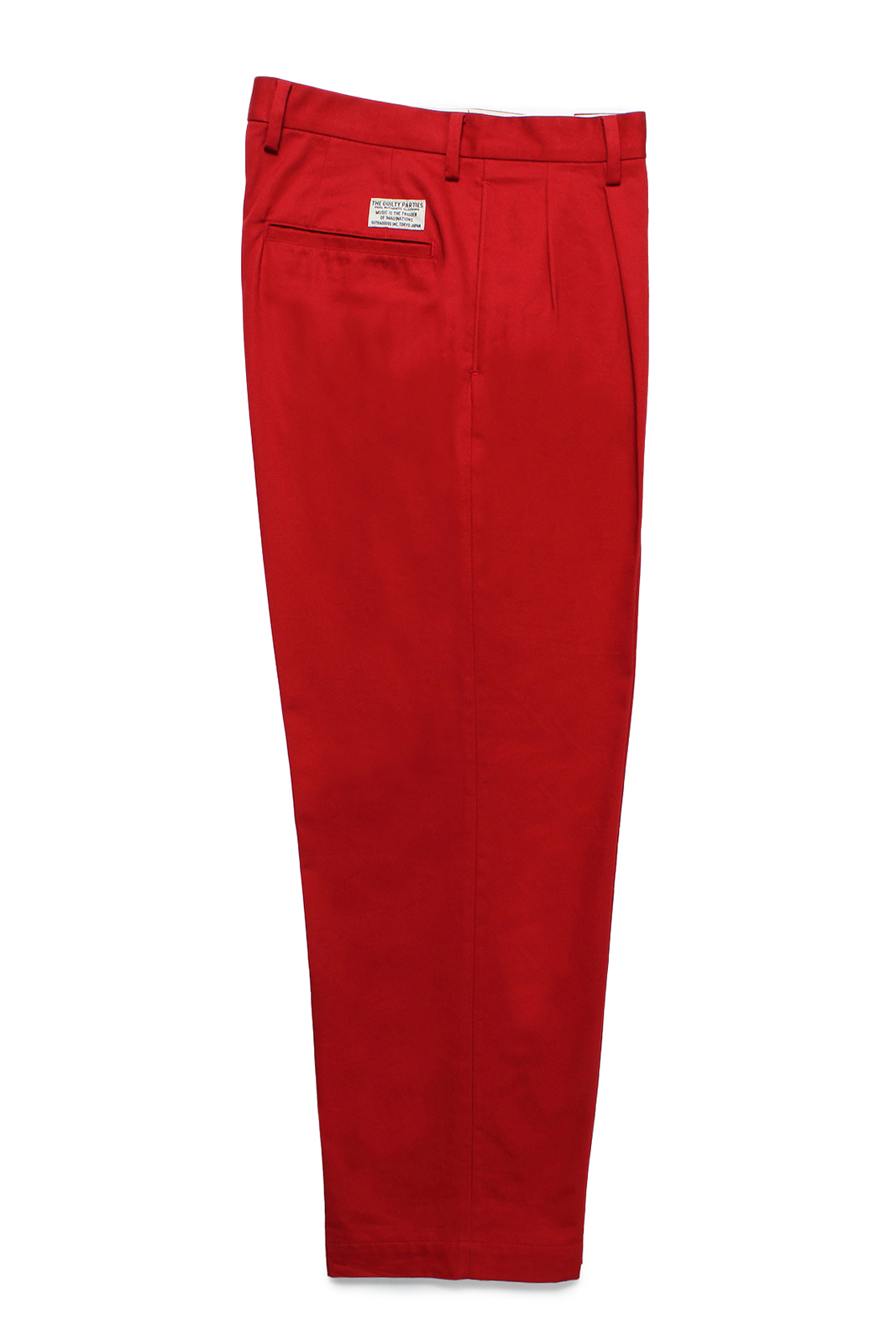 DOUBLE PLEATED CHINO TROUSERS（RED）