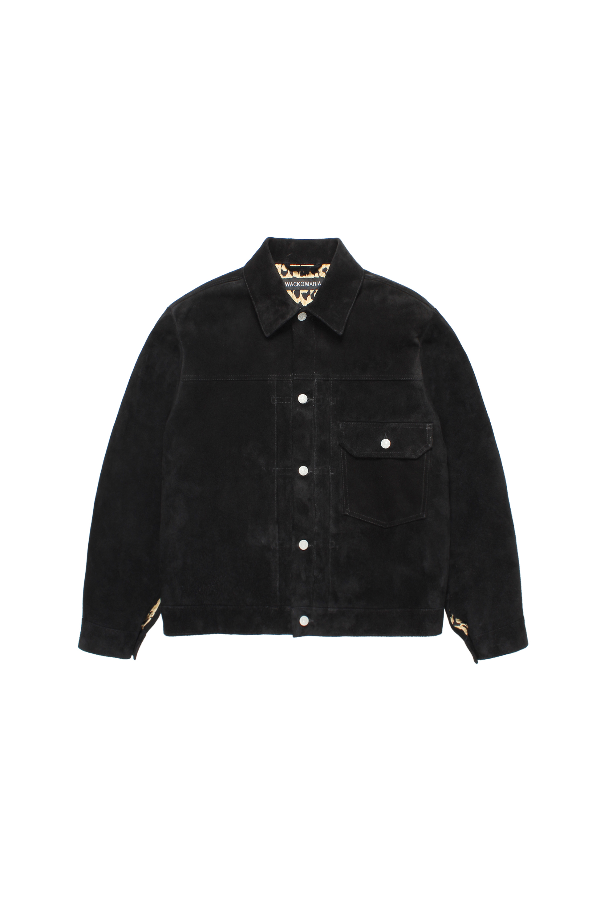 SUEDE LEATHER TRUCKER JACKET ( TYPE-2 )（BLACK）