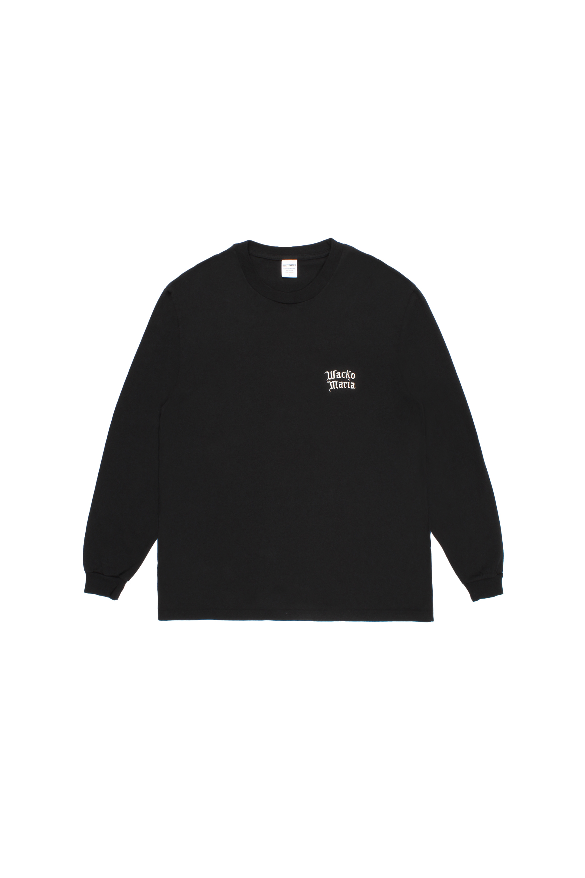 WASHED HEAVY WEIGHT CREW NECK LONG SLEEVE T-SHIRT ( TYPE-4 )（BLACK）