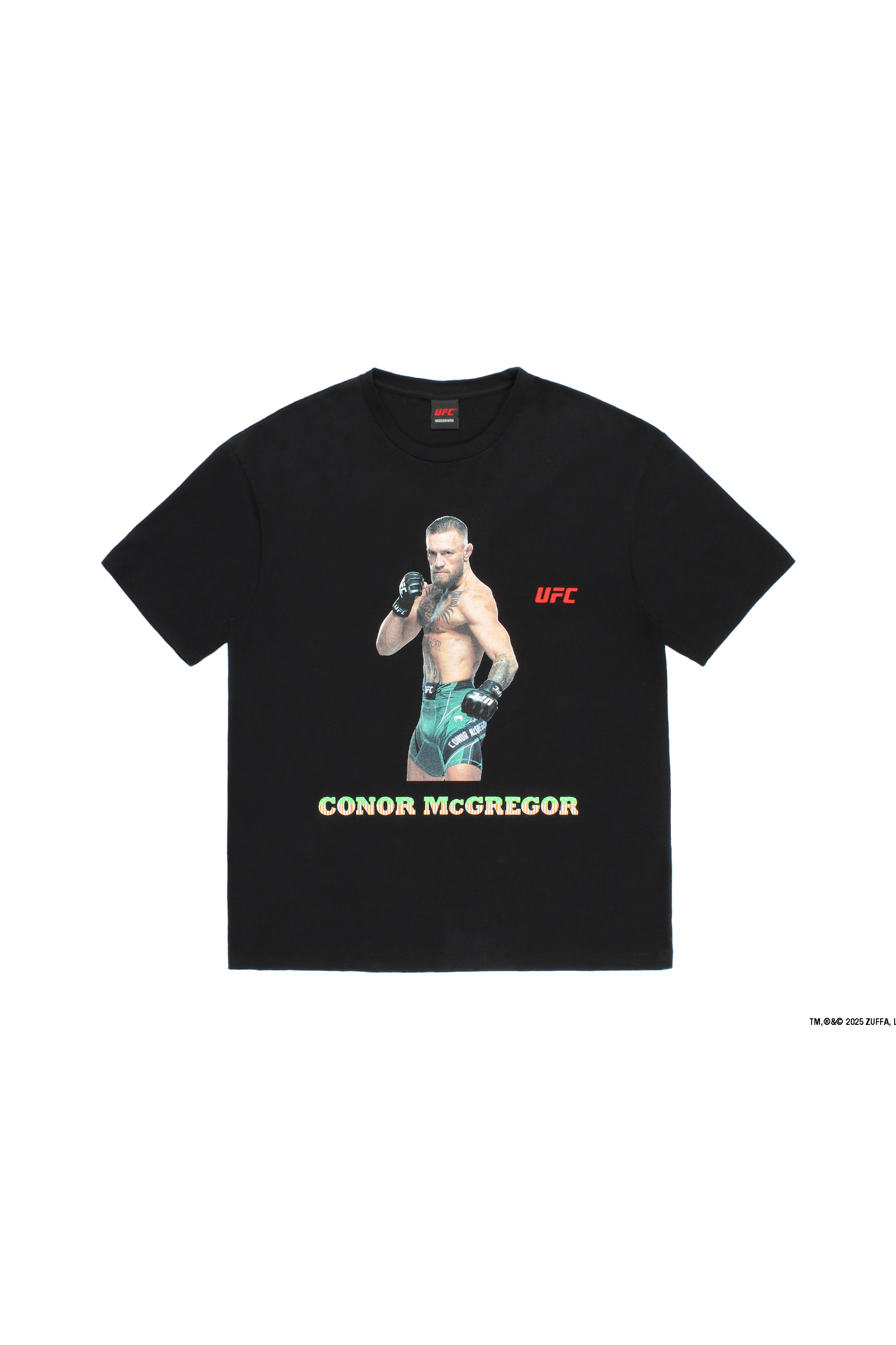 UFC / WASHED HEAVY WEIGHT CREW NECK T-SHIRT ( TYPE-2 )（BLACK）