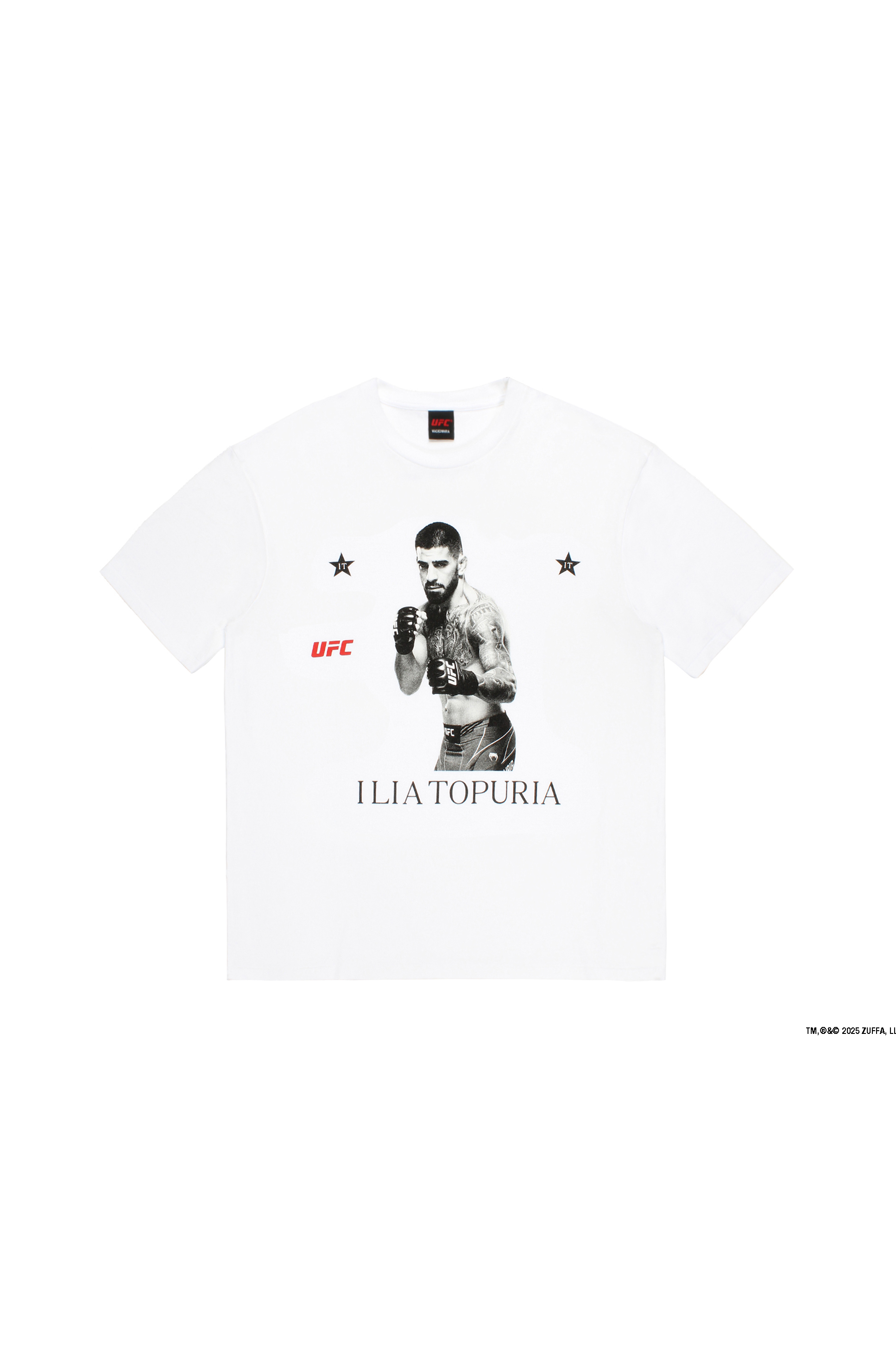 UFC / WASHED HEAVY WEIGHT CREW NECK T-SHIRT ( TYPE-5 )（WHITE）