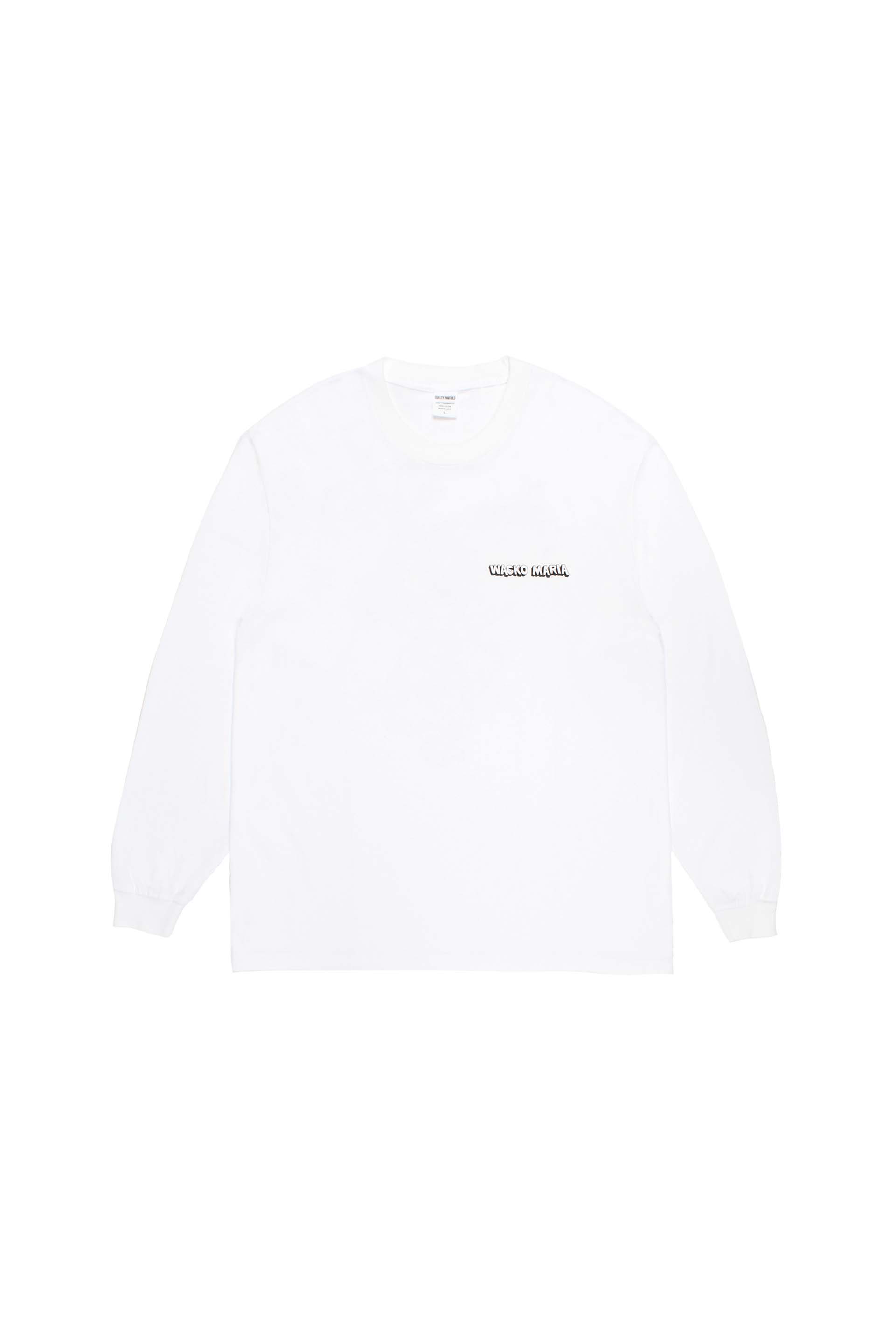 WASHED HEAVY WEIGHT CREW NECK LONG SLEEVE T-SHIRT ( TYPE-3 )(WHITE)