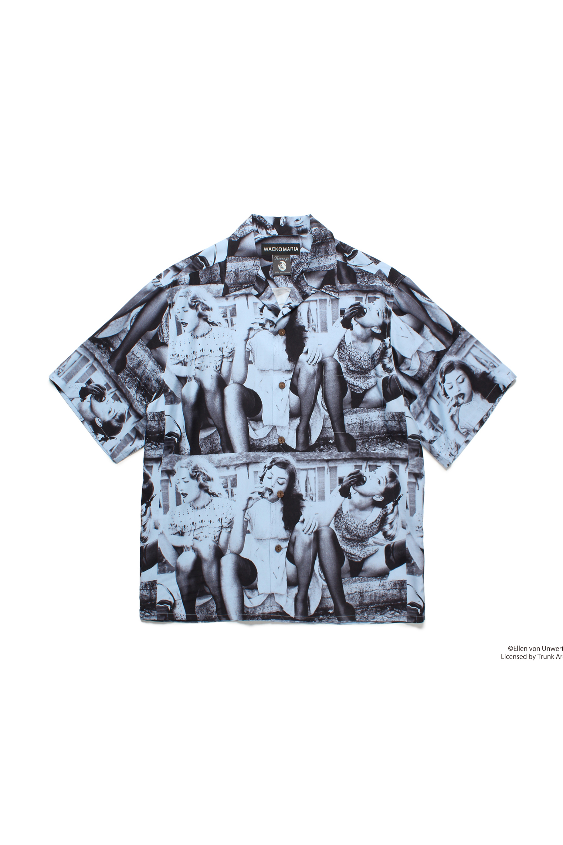 ELLEN VON UNWERTH / S/S HAWAIIAN SHIRT ( TYPE-2 )（PURPLE）