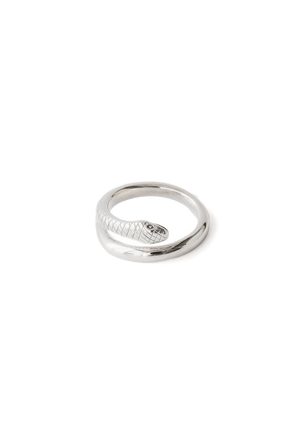 LUCIAN (SNAKE RING)（SILVER/WHITE FINISH）