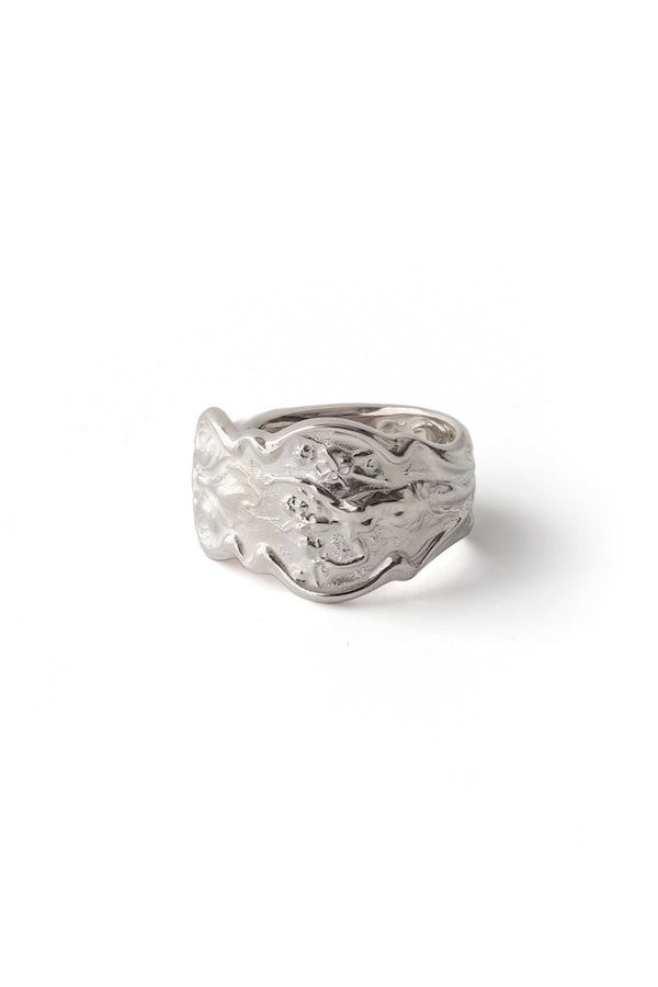 IRIAN (SPOON RING)（SILVER/WHITE FINISH）