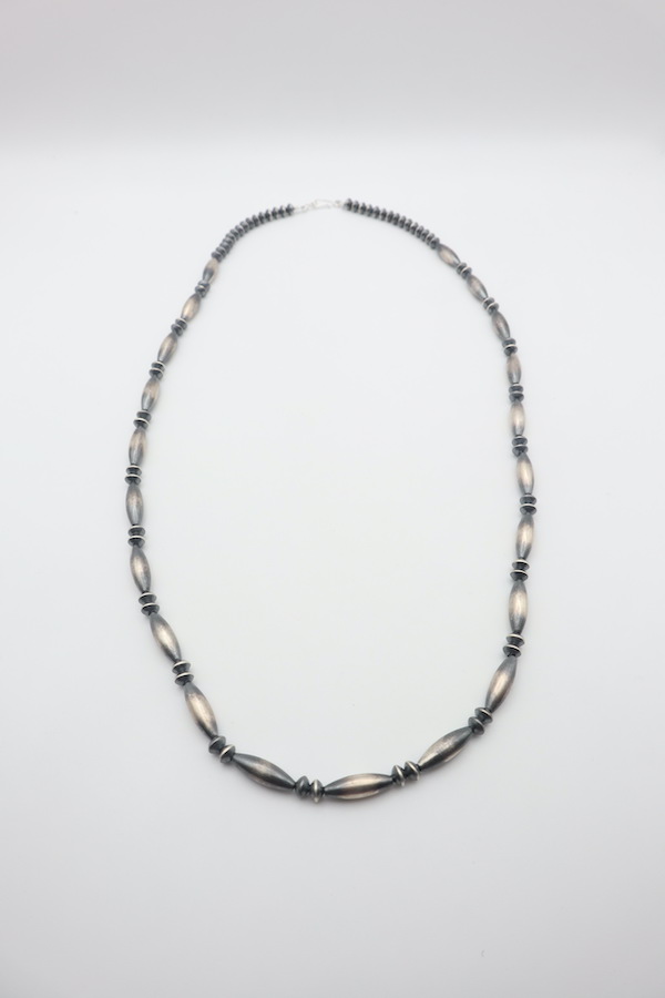 Navajo Pearl Melon Bead Necklace (Smoked) 65cm