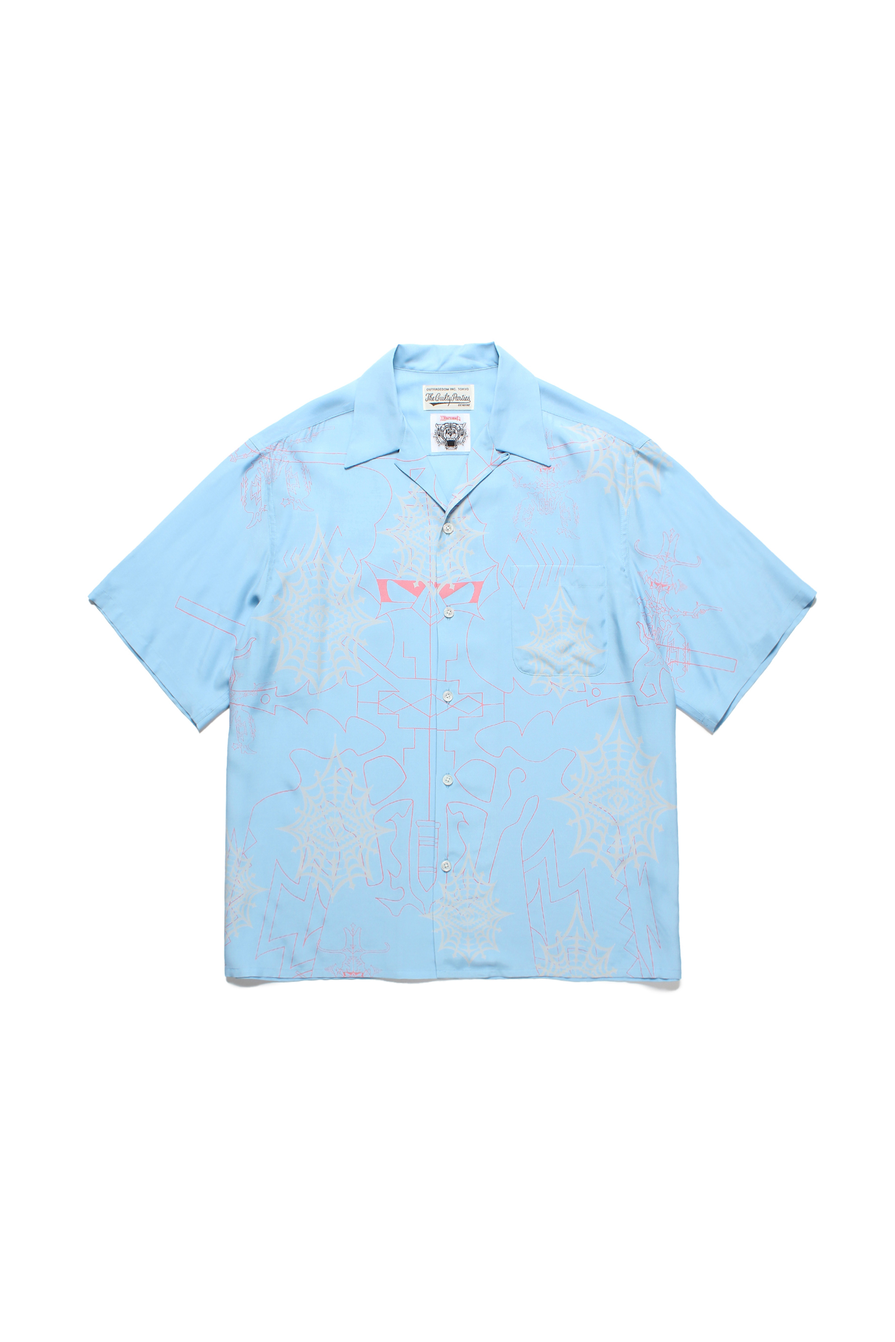 WOLF'S HEAD / HAWAIIAN SHIRT S/S（BLUE）
