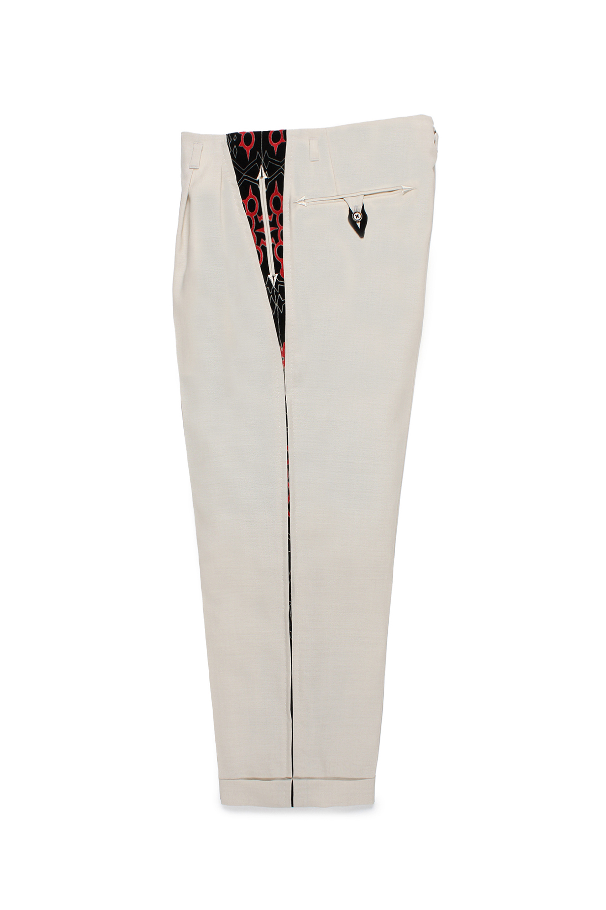 WOLF'S HEAD / ROCKABILLY PANTS ( TYPE-1 )（IVORY-BLACK）