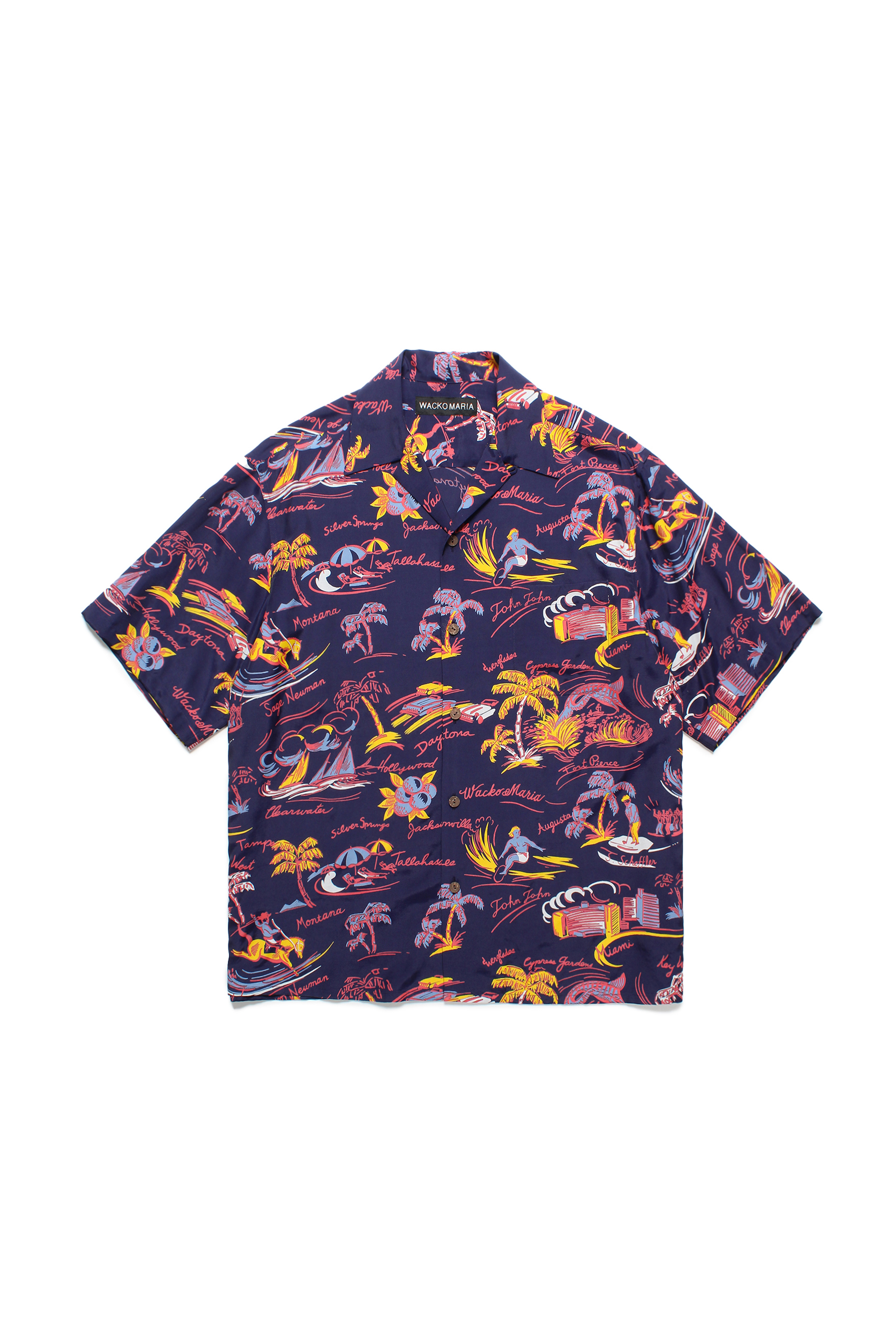 HAWAIIAN SHIRT S/S ( TYPE-2 )（NAVY）