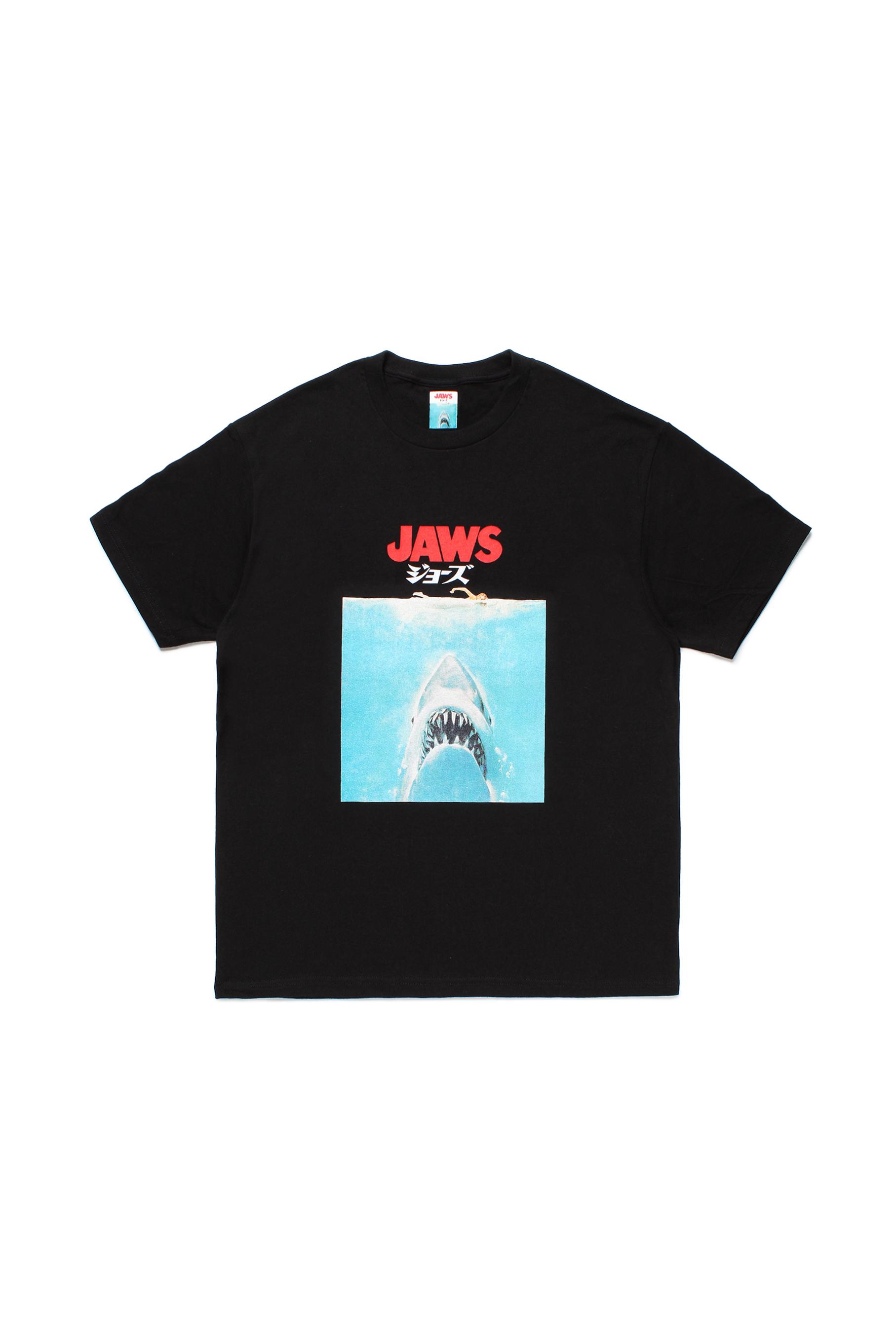 JAWS / CREW NECK T-SHIRT（BLACK）