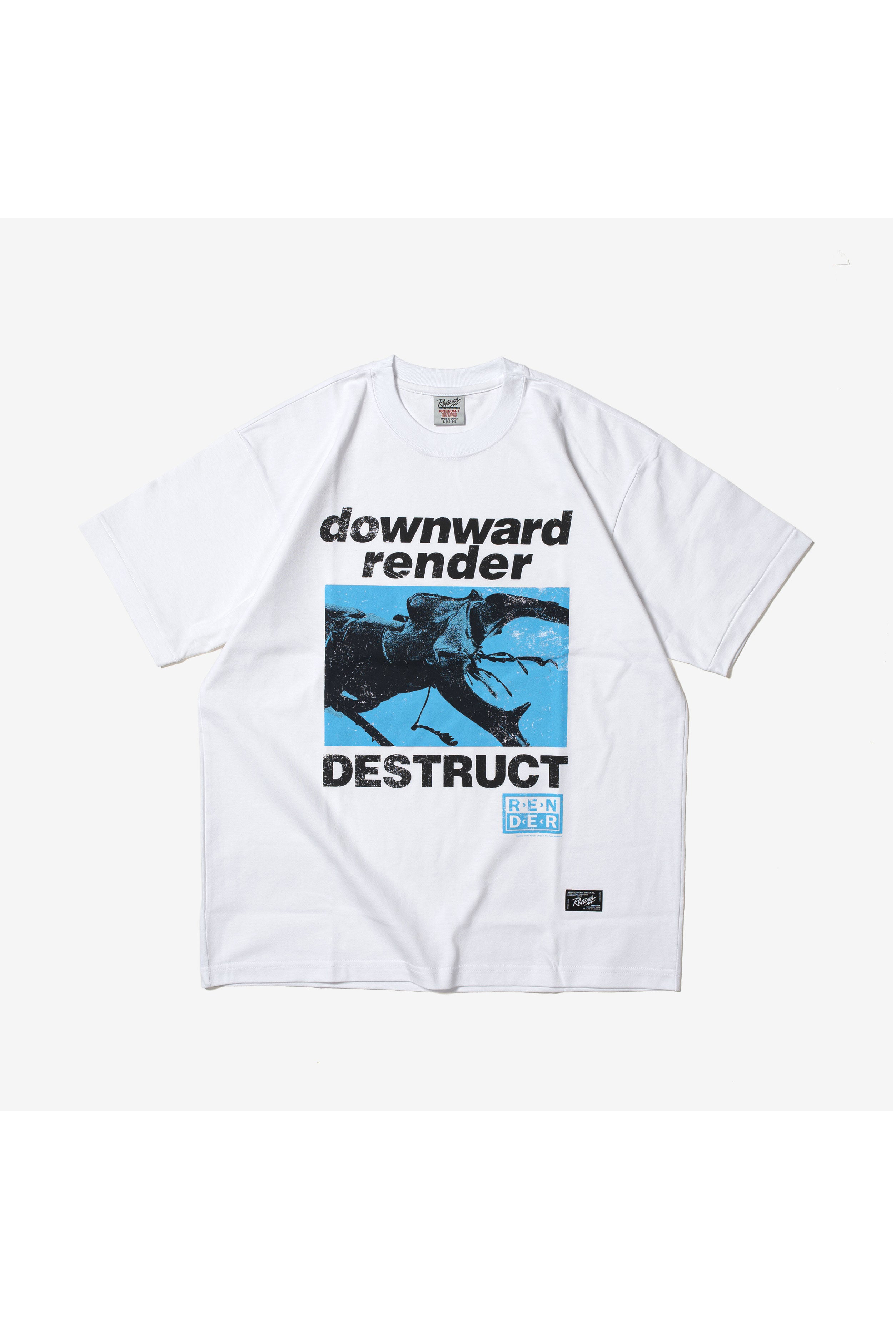 Graphic Premium Tee -Downward-（WHITE）