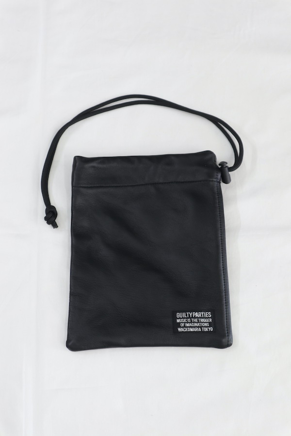 LEATHER SHOULDER POUCH（BLACK）