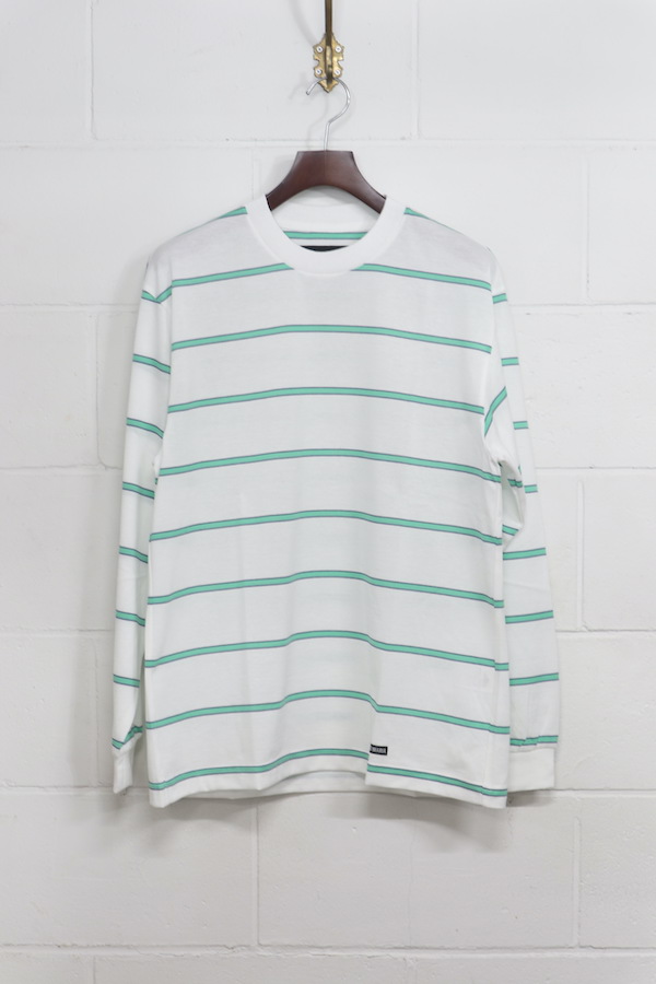 STRIPED CREW NECK LONG SLEEVE T-SHIRT ( TYPE-1 )（OFF WHITE）