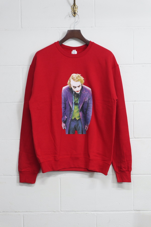 THE DARK KNIGHT TRILOGY / CREW NECK SWEAT SHIRT ( TYPE-1 )（RED）