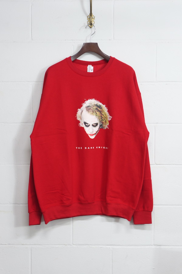 THE DARK KNIGHT TRILOGY / CREW NECK SWEAT SHIRT ( TYPE-2 )（RED）