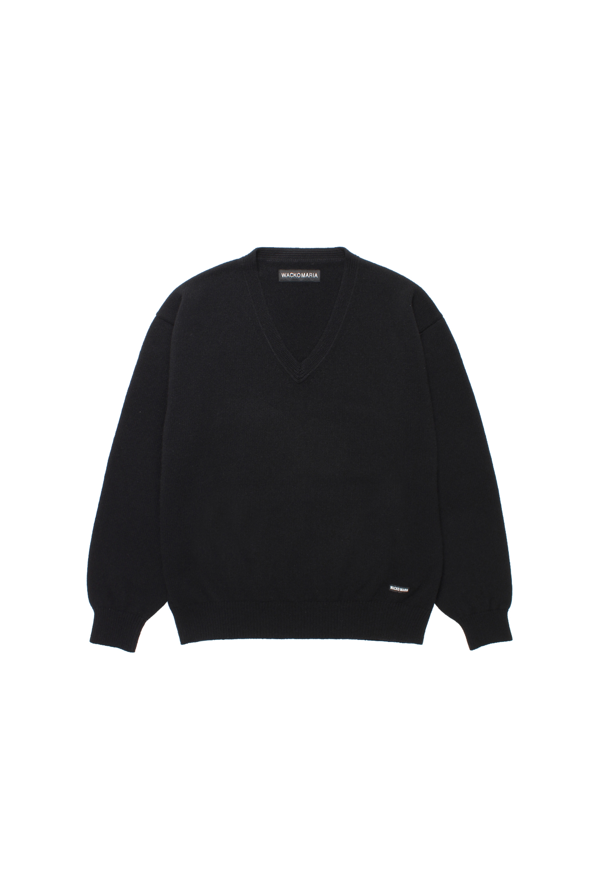V NECK SWEATER（BLACK）