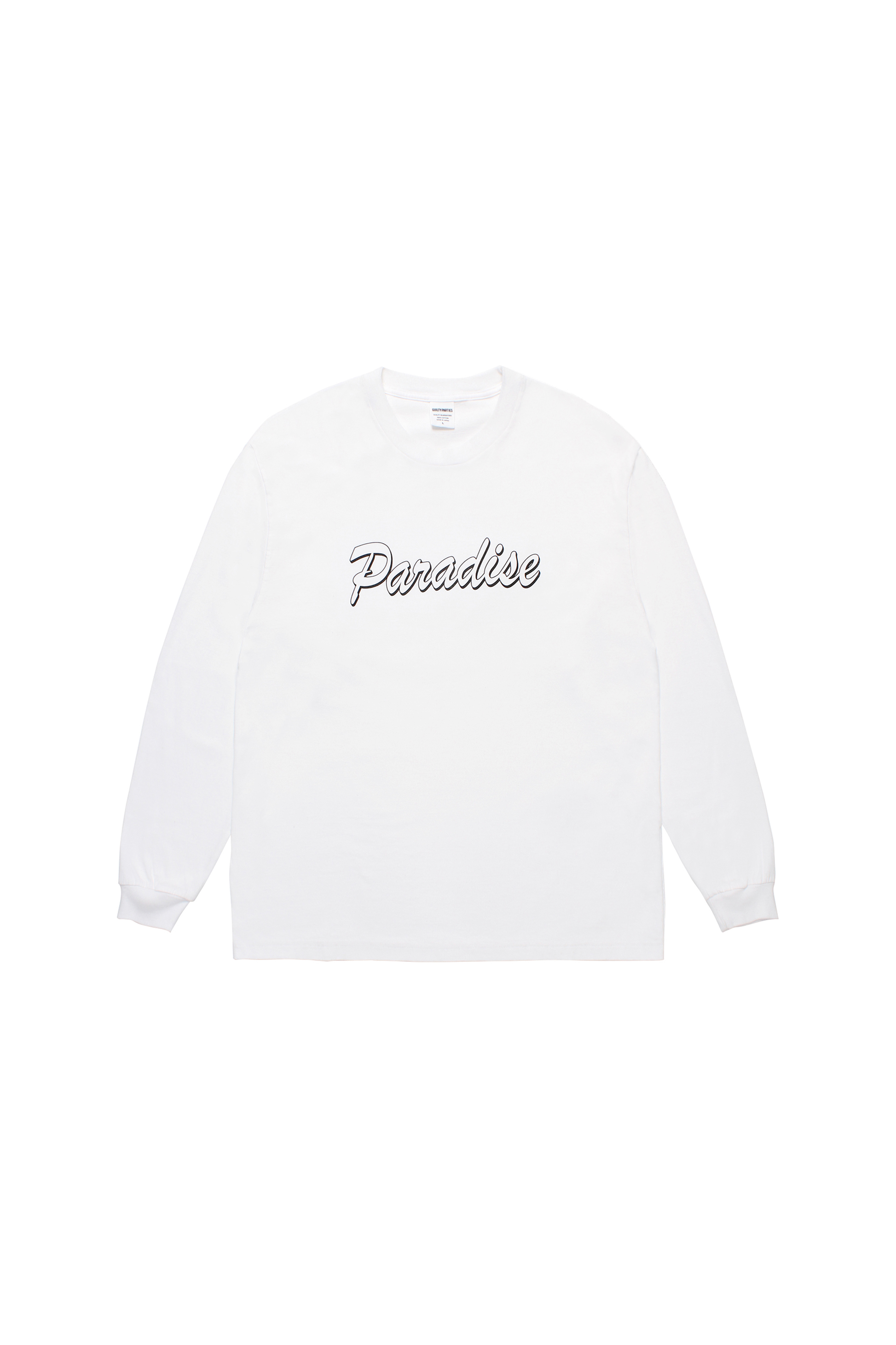 WASHED HEAVY WEIGHT CREW NECK LONG SLEEVE T-SHIRT ( TYPE-4 )（WHITE）