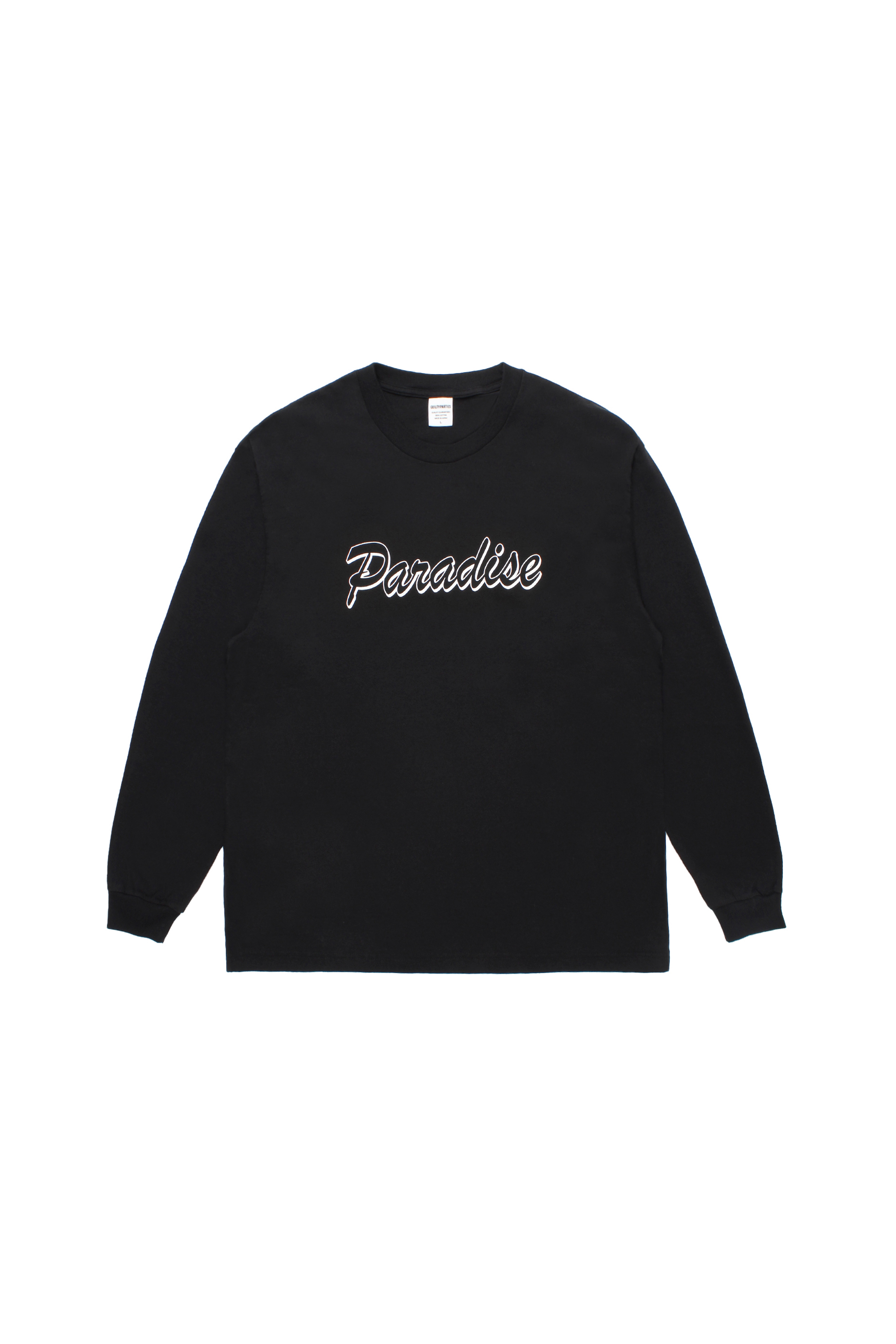 WASHED HEAVY WEIGHT CREW NECK LONG SLEEVE T-SHIRT ( TYPE-4 )（BLACK）