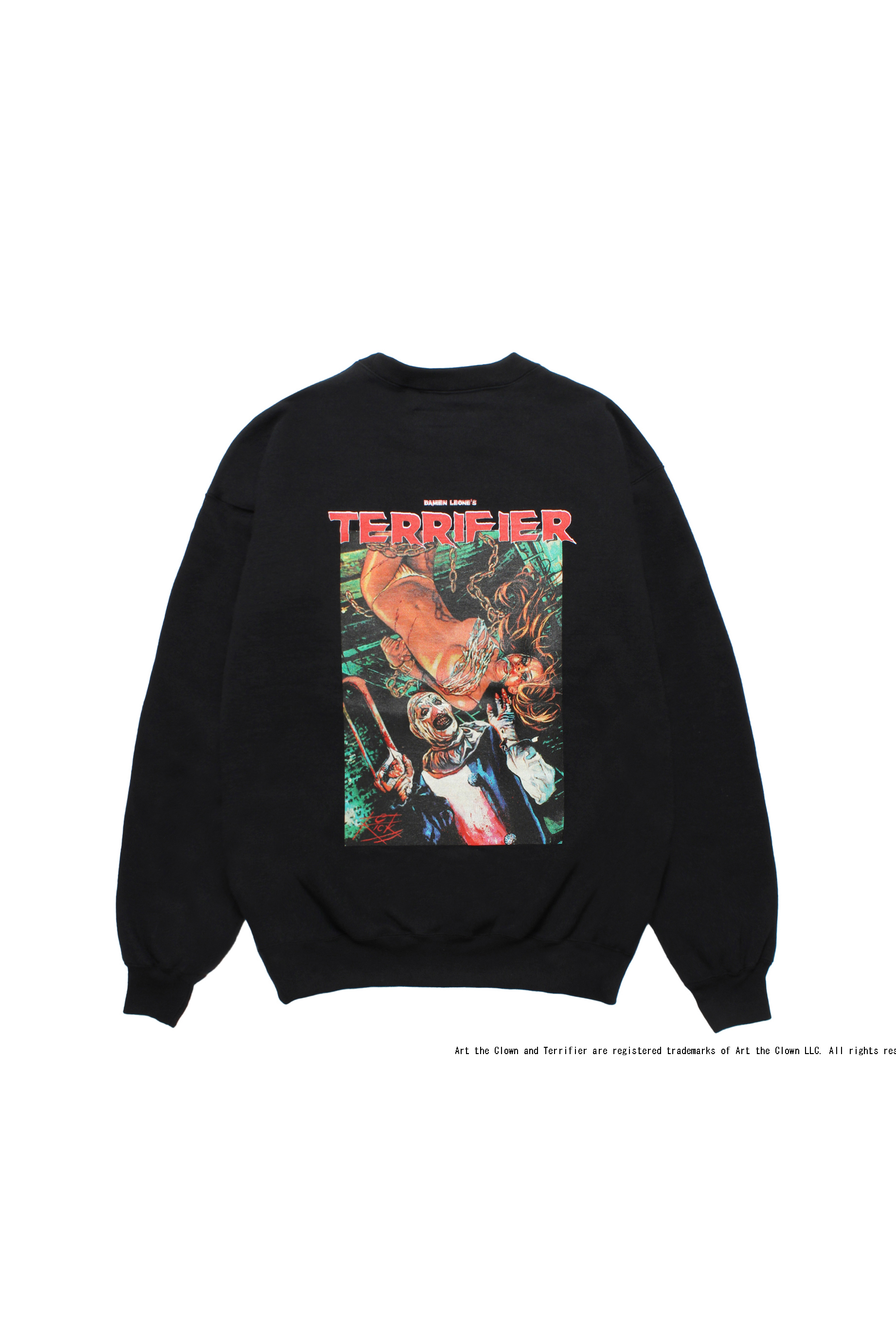 TERRIFIER / HEAVY WEIGHT CREW NECK SWEAT SHIRT ( TYPE-1 )（BLACK）