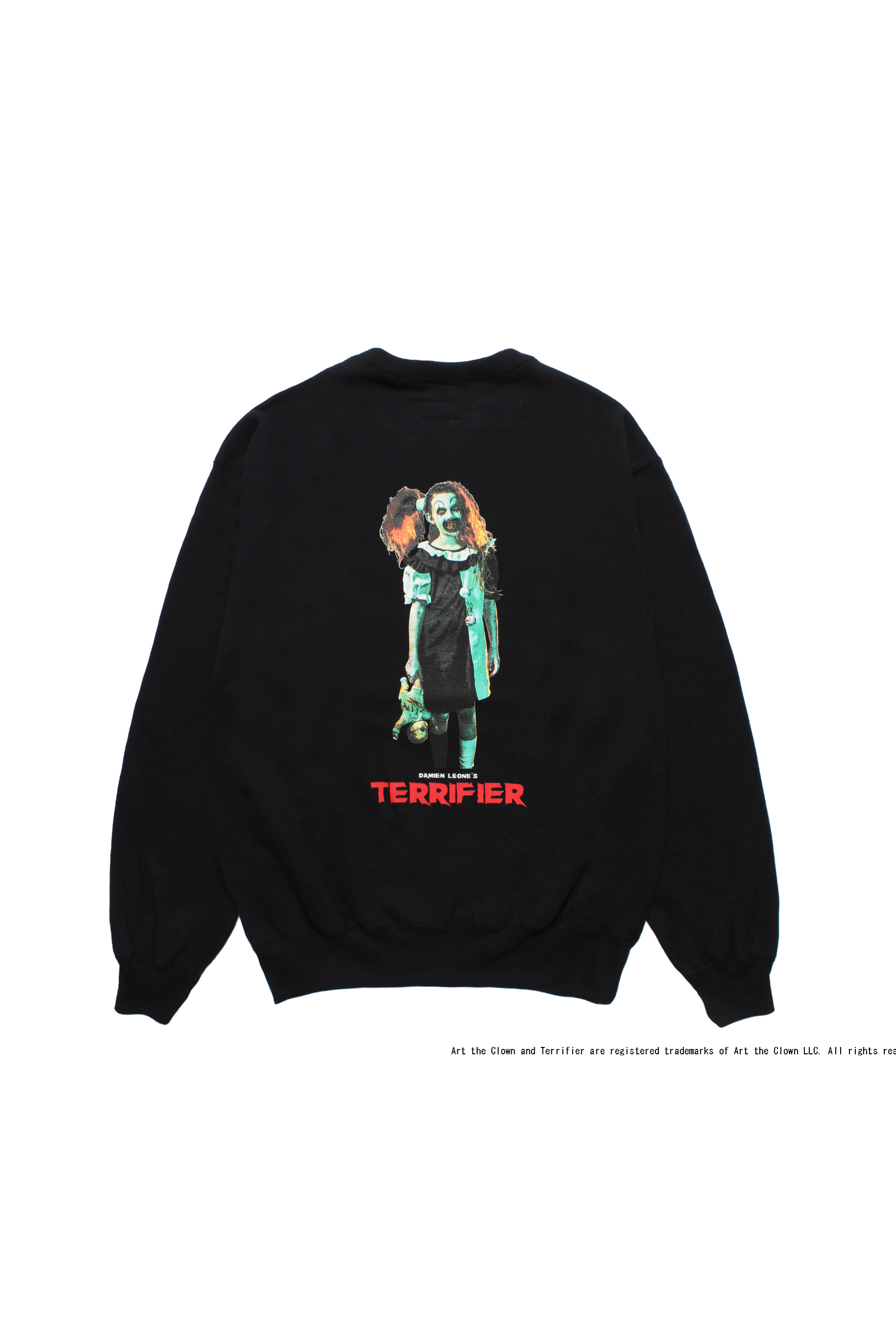 TERRIFIER / HEAVY WEIGHT CREW NECK SWEAT SHIRT ( TYPE-4 )（BLACK）