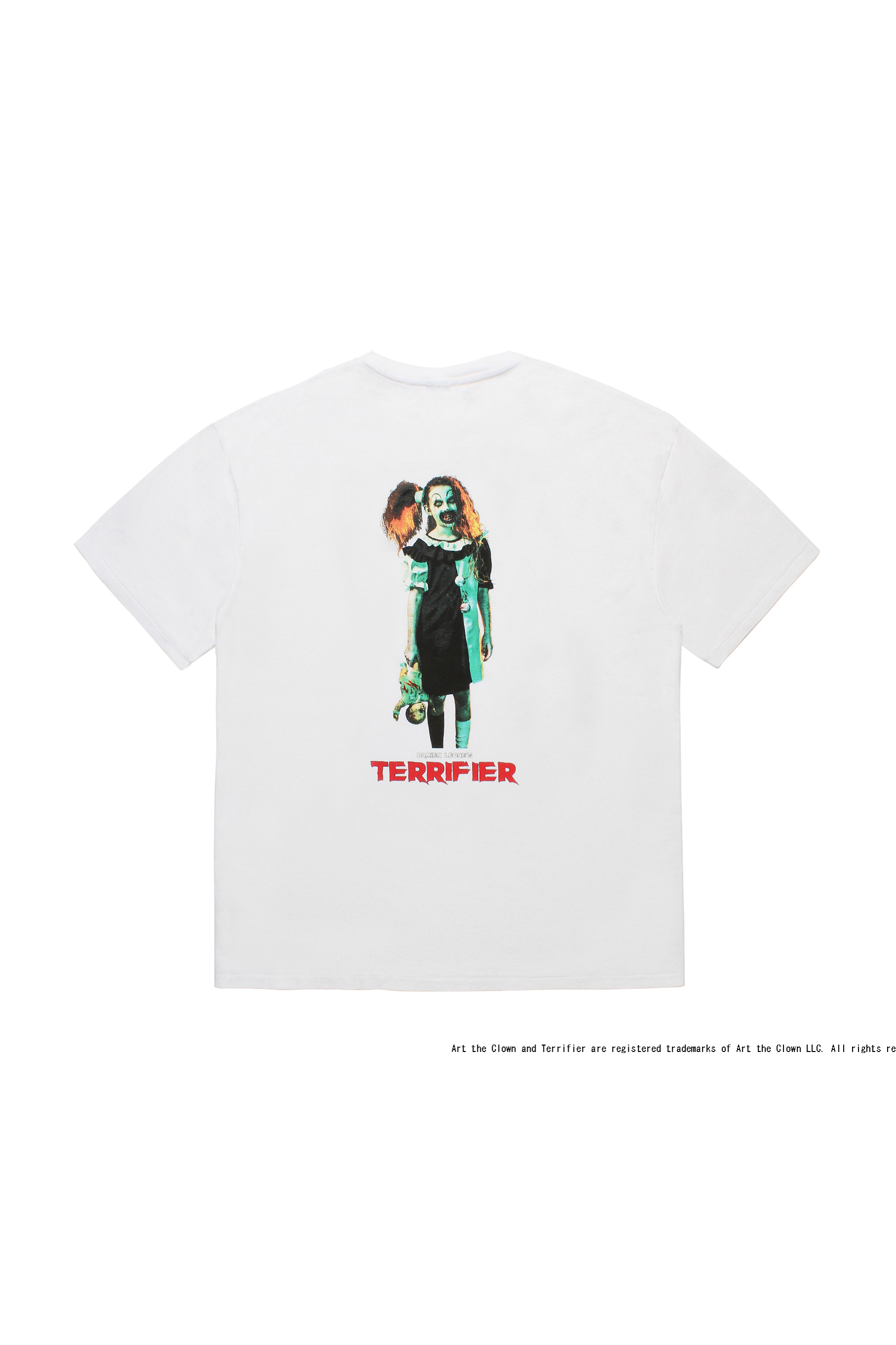 TERRIFIER / WASHED HEAVY WEIGHT CREW NECK T-SHIRT ( TYPE-4 )（WHITE）