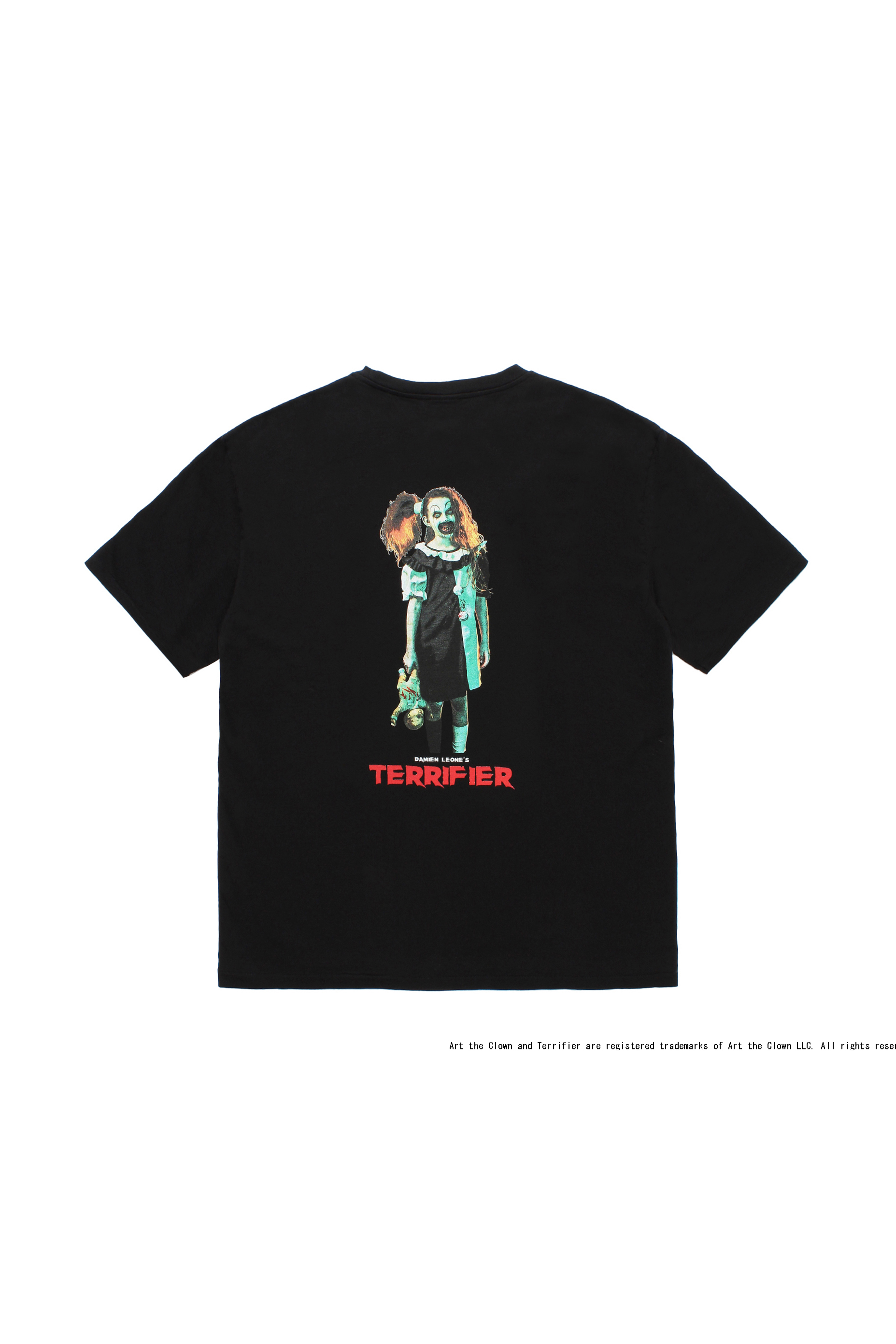 TERRIFIER / WASHED HEAVY WEIGHT CREW NECK T-SHIRT ( TYPE-4 )（BLACK）