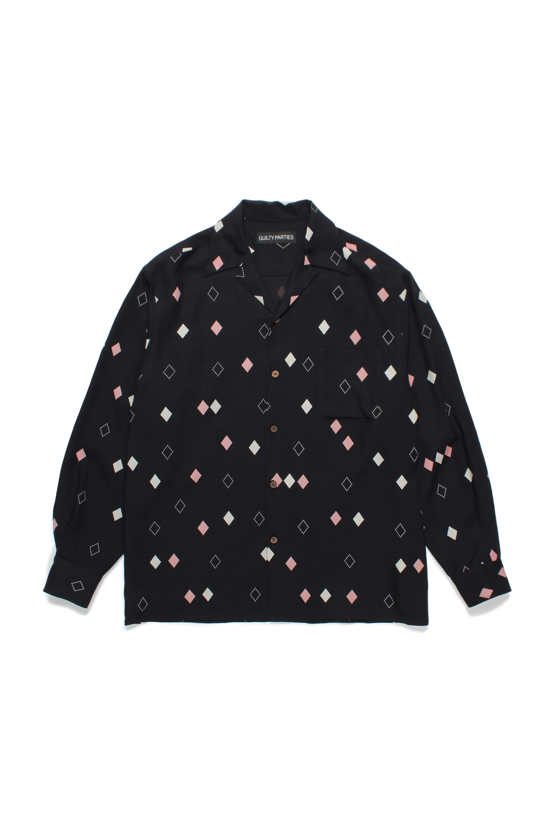 HAWAIIAN SHIRT L/S ( TYPE-3 )（BLACK）