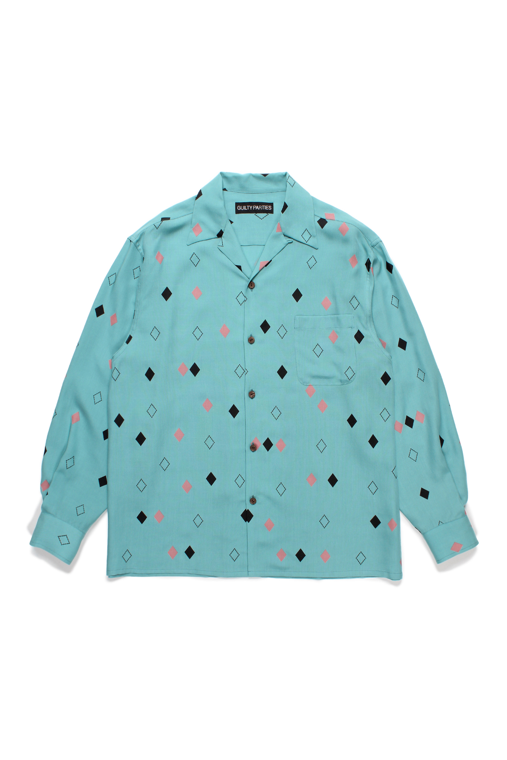 HAWAIIAN SHIRT L/S ( TYPE-3 )（TURQUOISE）