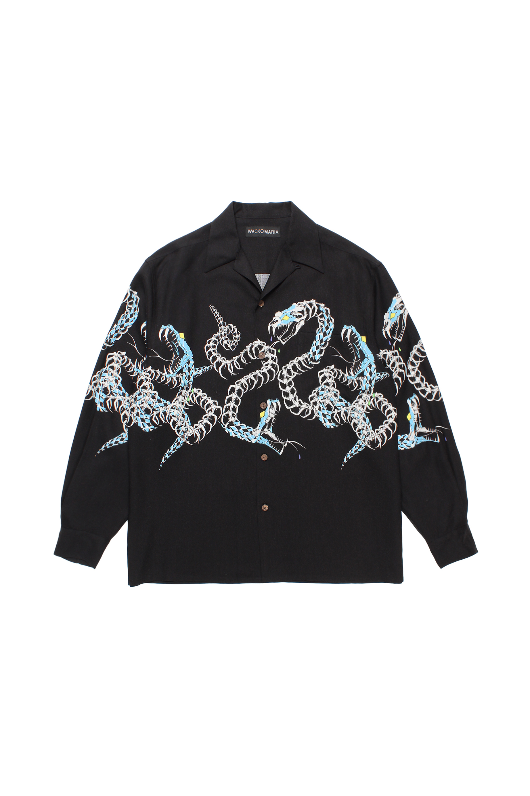 HAWAIIAN SHIRT L/S ( TYPE-4 )（BLACK）