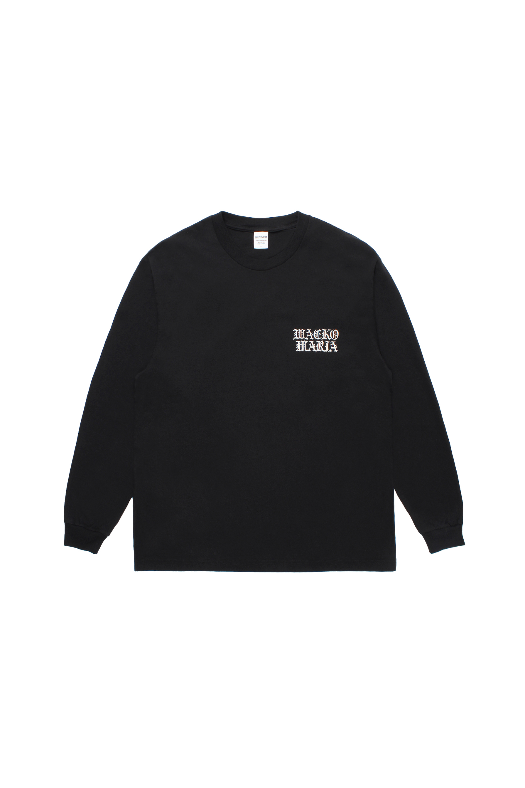 WASHED HEAVY WEIGHT CREW NECK LONG SLEEVE T-SHIRT ( TYPE-1 )（BLACK）