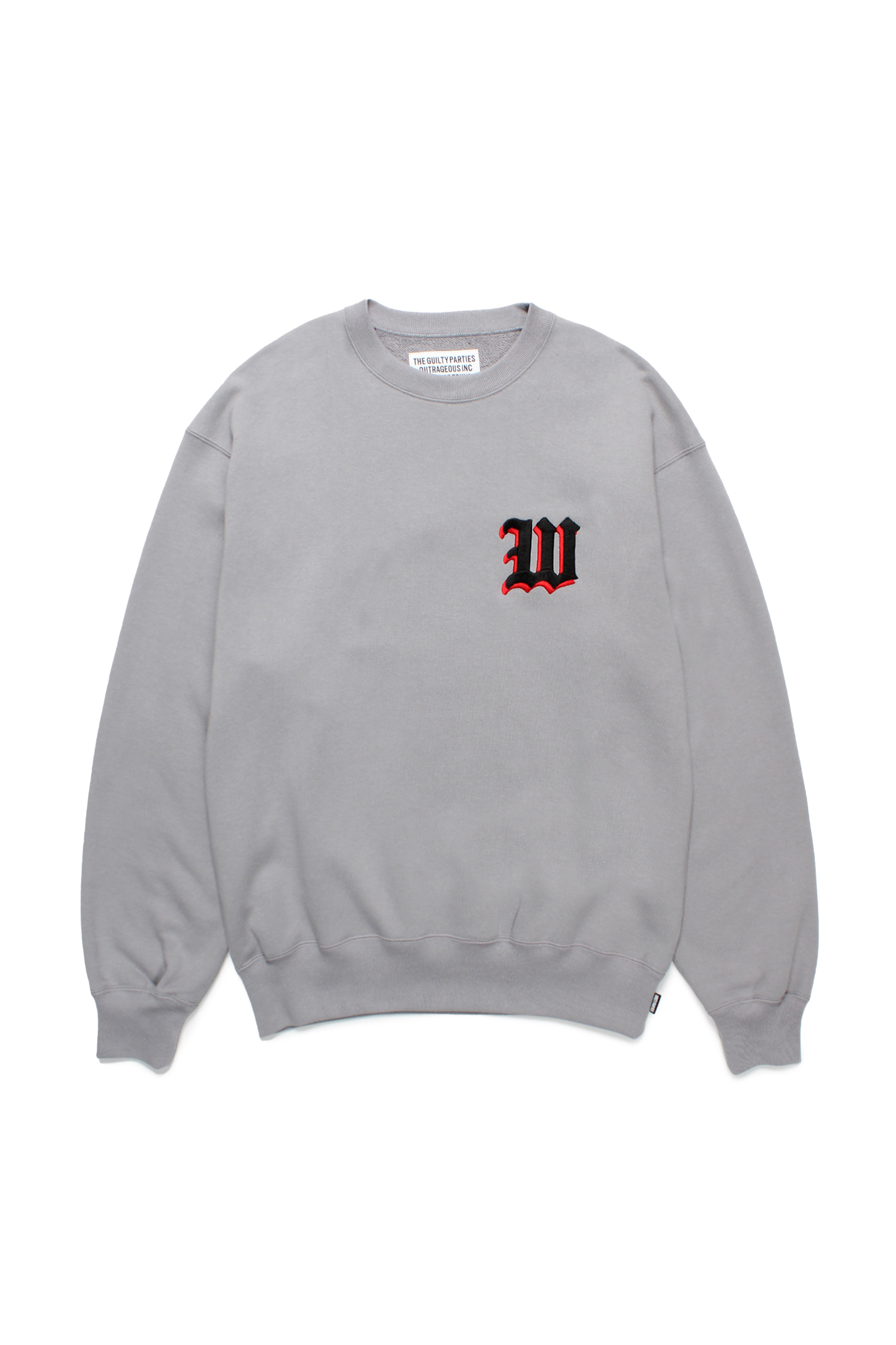 MIDDLE WEIGHT CREW NECK SWEAT SHIRT ( TYPE-2 )（GRAY）