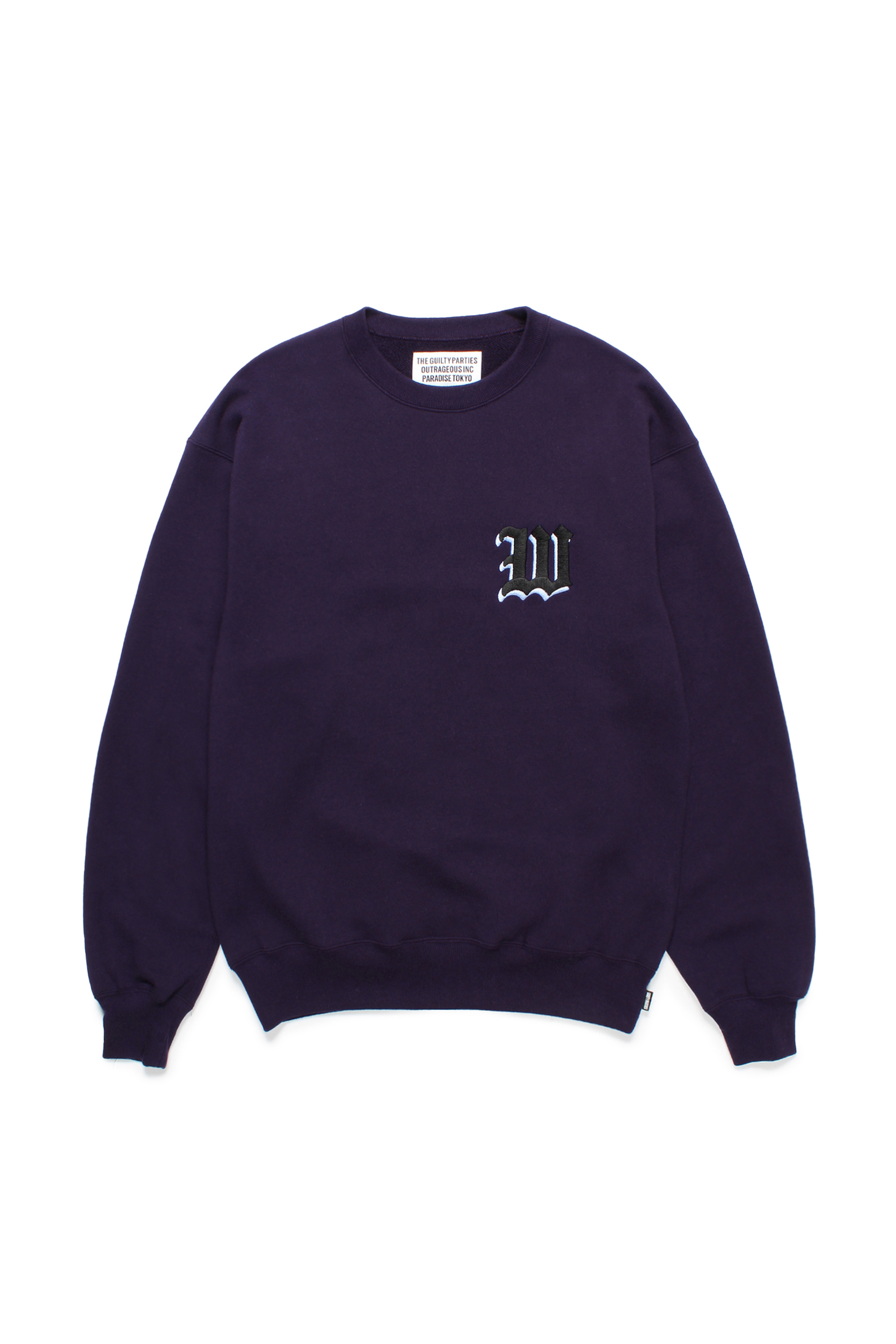 MIDDLE WEIGHT CREW NECK SWEAT SHIRT ( TYPE-2 )（PURPLE）