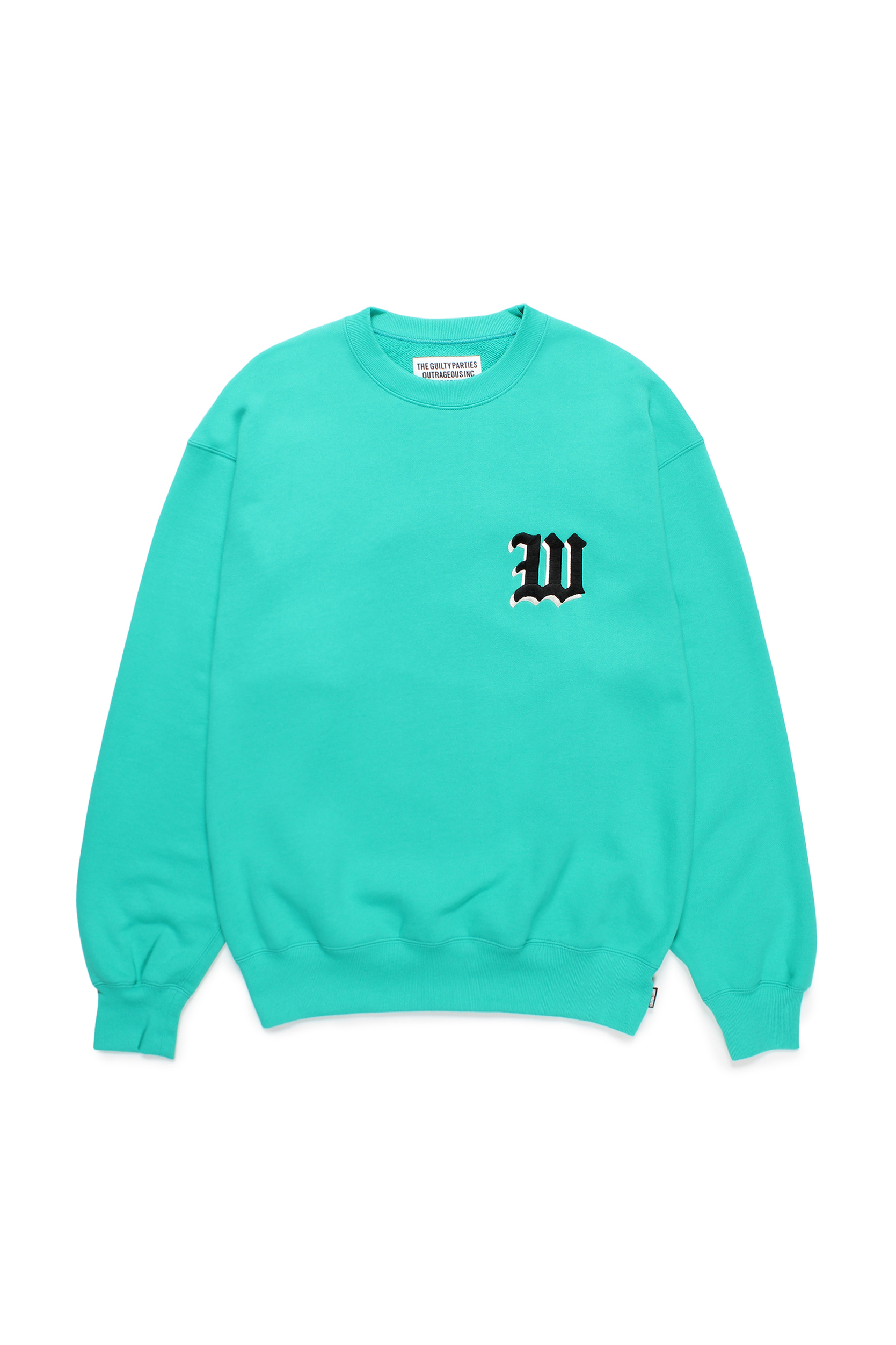 MIDDLE WEIGHT CREW NECK SWEAT SHIRT ( TYPE-2 )（TURQUOISE）