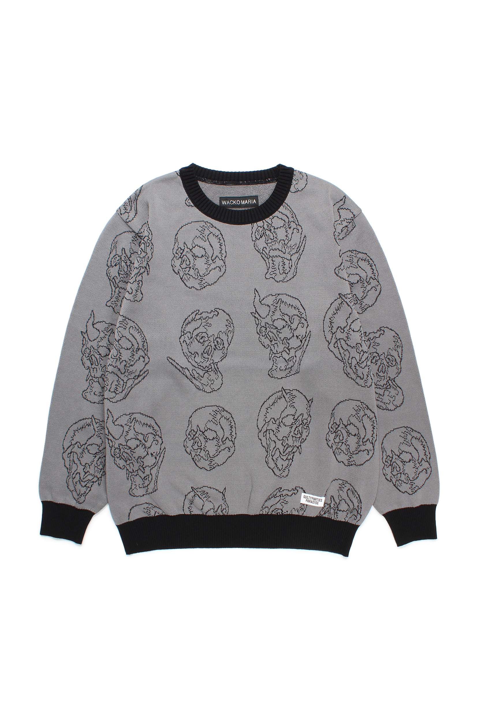 56 TATTOO STUDIO / JACQUARD SWEATER ( TYPE-1 )(GRAY)