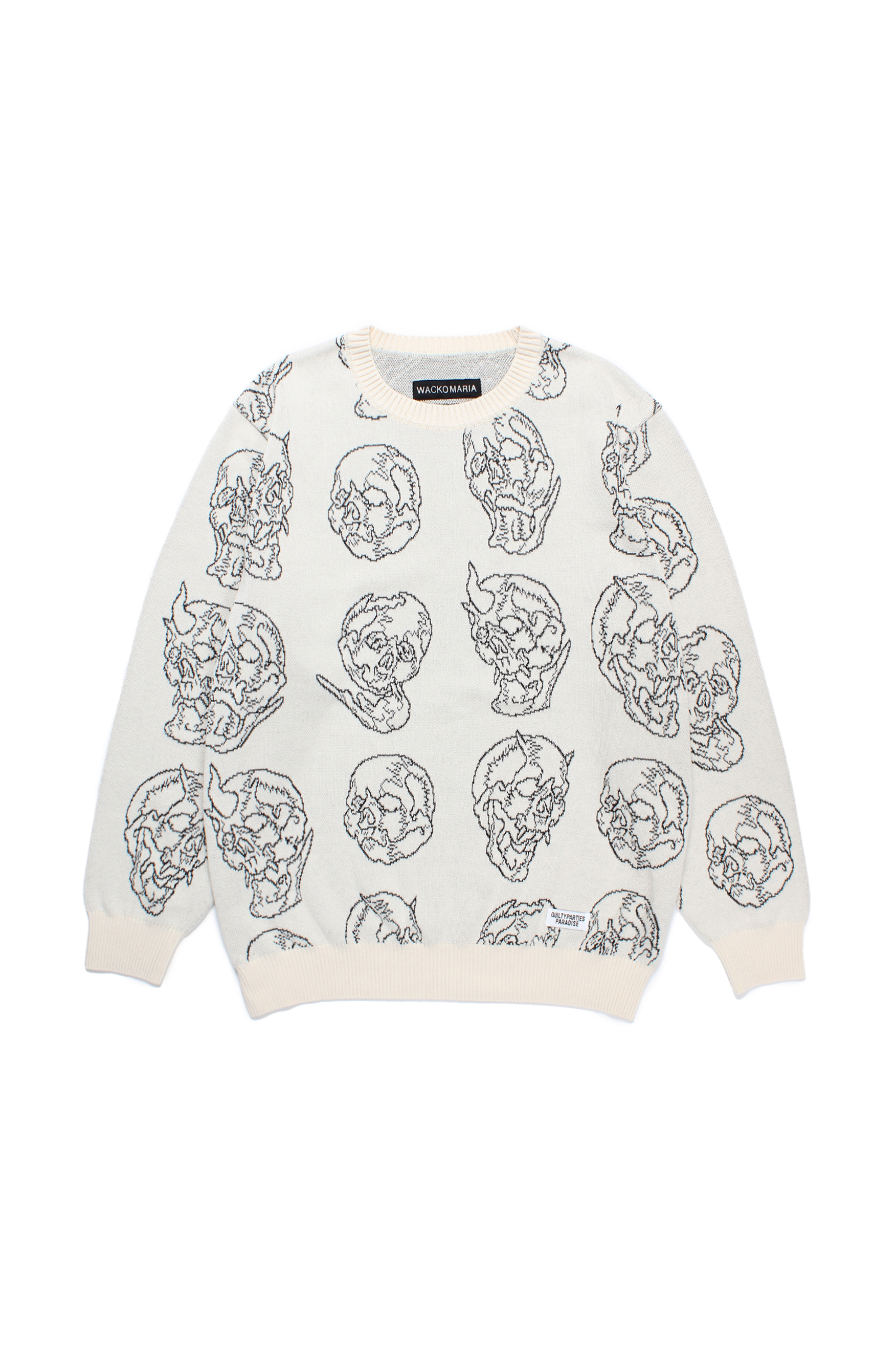 56 TATTOO STUDIO / JACQUARD SWEATER ( TYPE-1 )(WHITE)