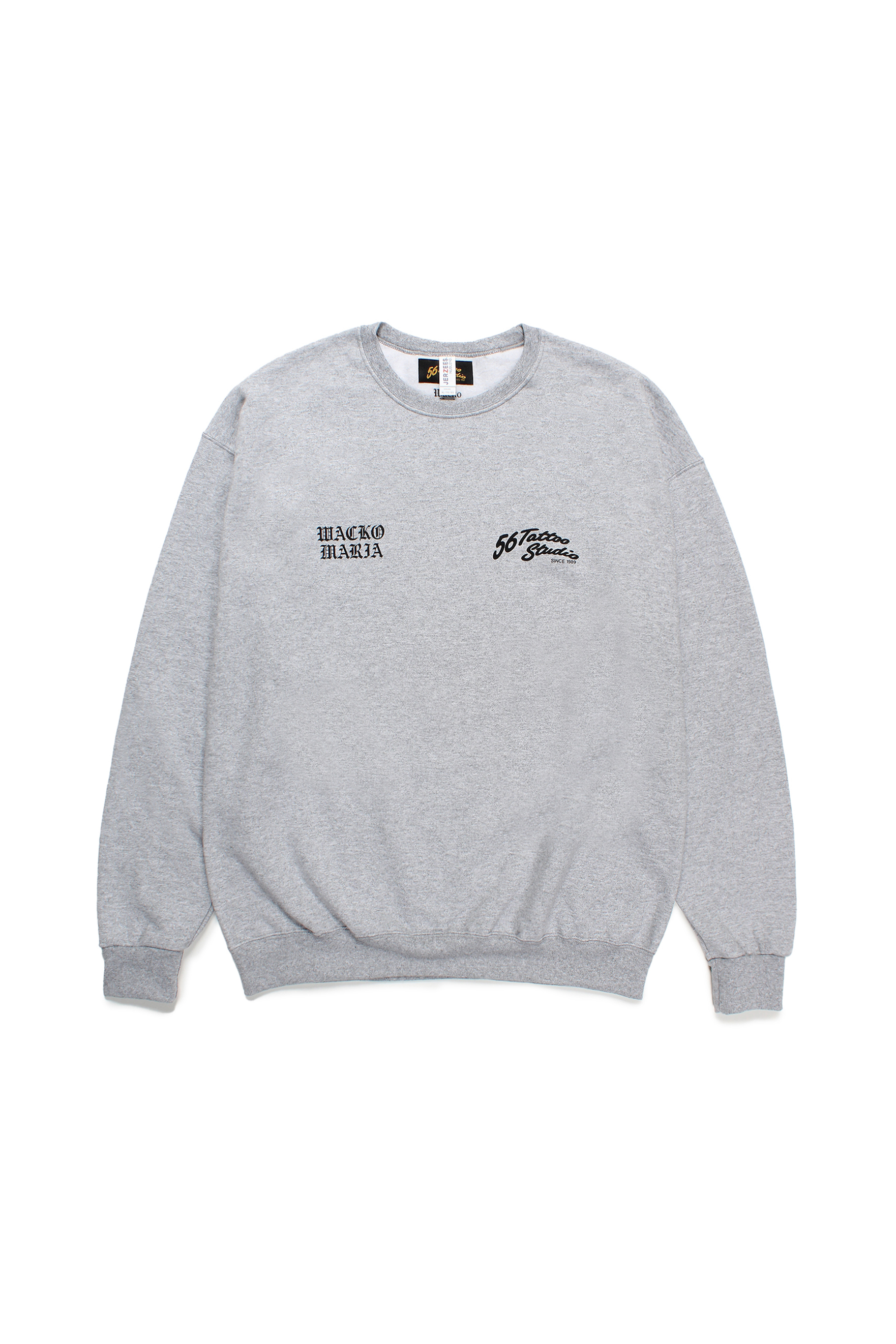 56 TATTOO STUDIO / CREW NECK SWEAT SHIRT（GRAY）