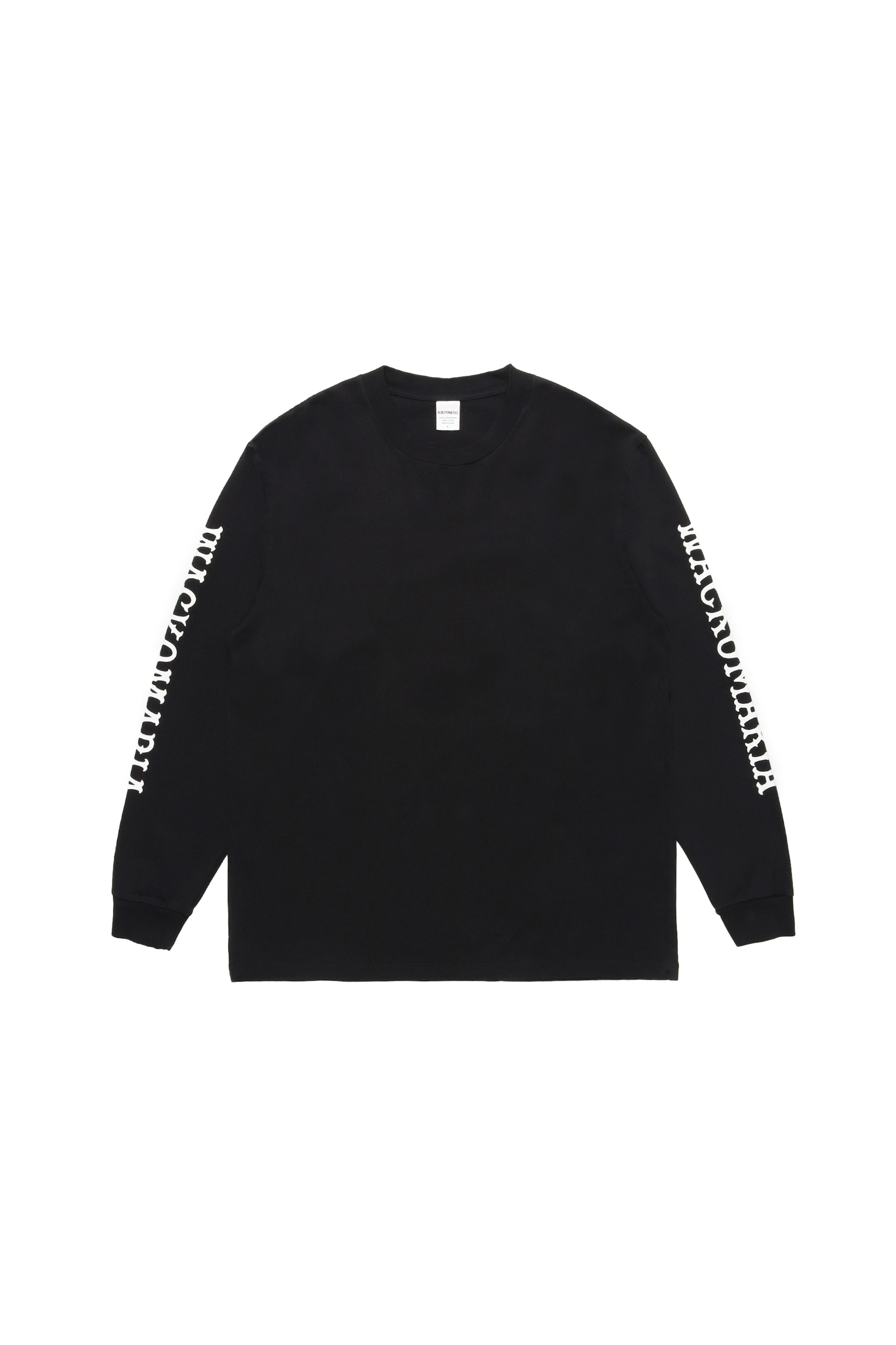 WASHED HEAVY WEIGHT CREW NECK LONG SLEEVE T-SHIRT ( TYPE-2 )（BLACK）