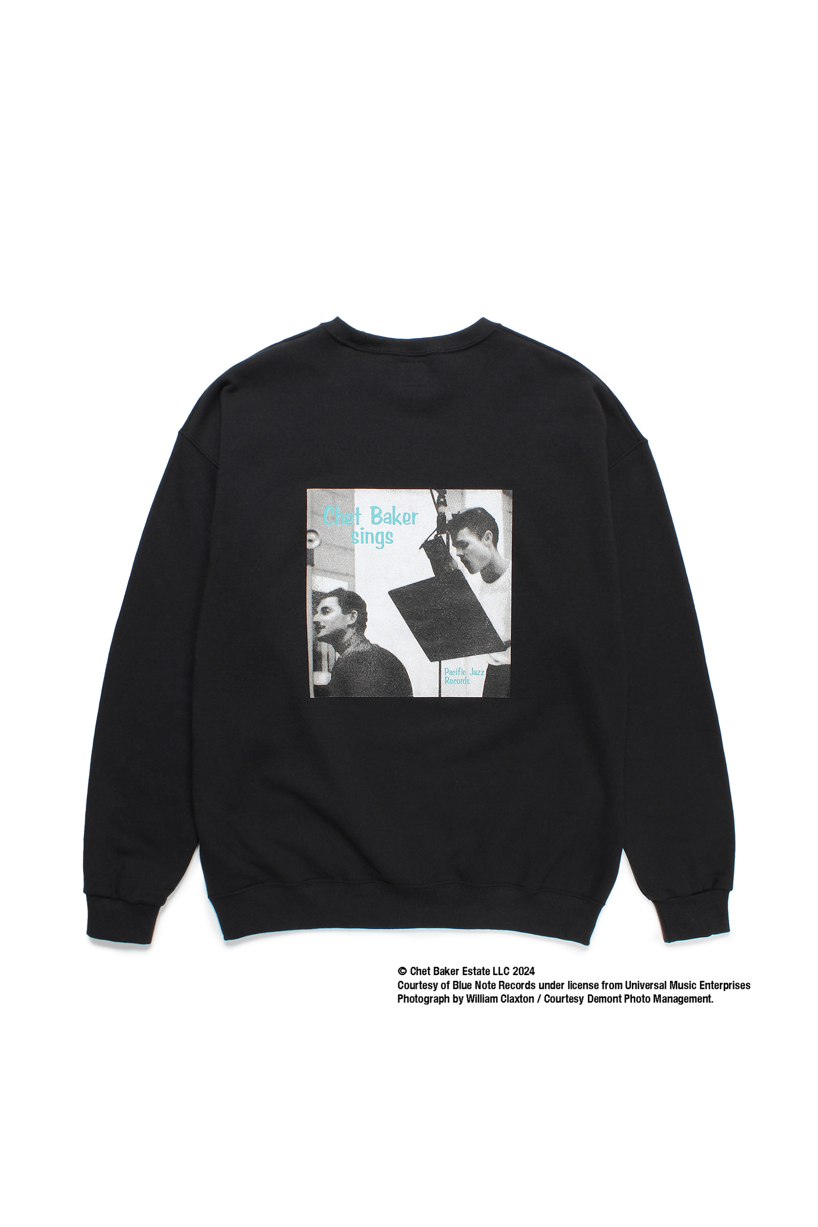 CHET BAKER / CREW NECK SWEAT SHIRT ( TYPE-1 )（BLACK）