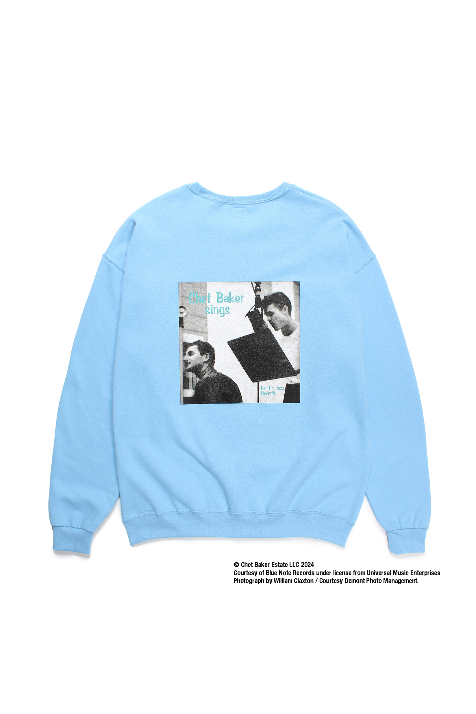 CHET BAKER / CREW NECK SWEAT SHIRT ( TYPE-1 )（BLUE）