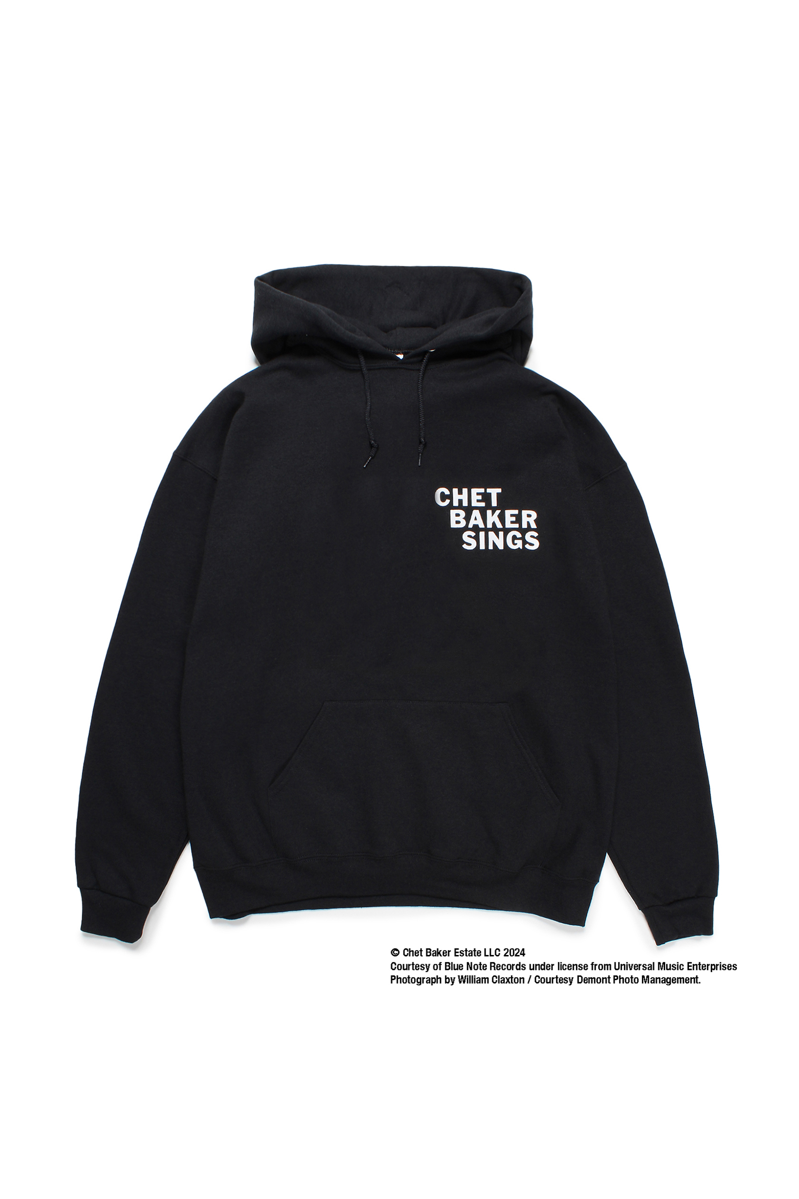 TIGHT / CHET BAKER / PULLOVER HOODED SWEAT SHIRT ( TYPE-2 )（BLACK）