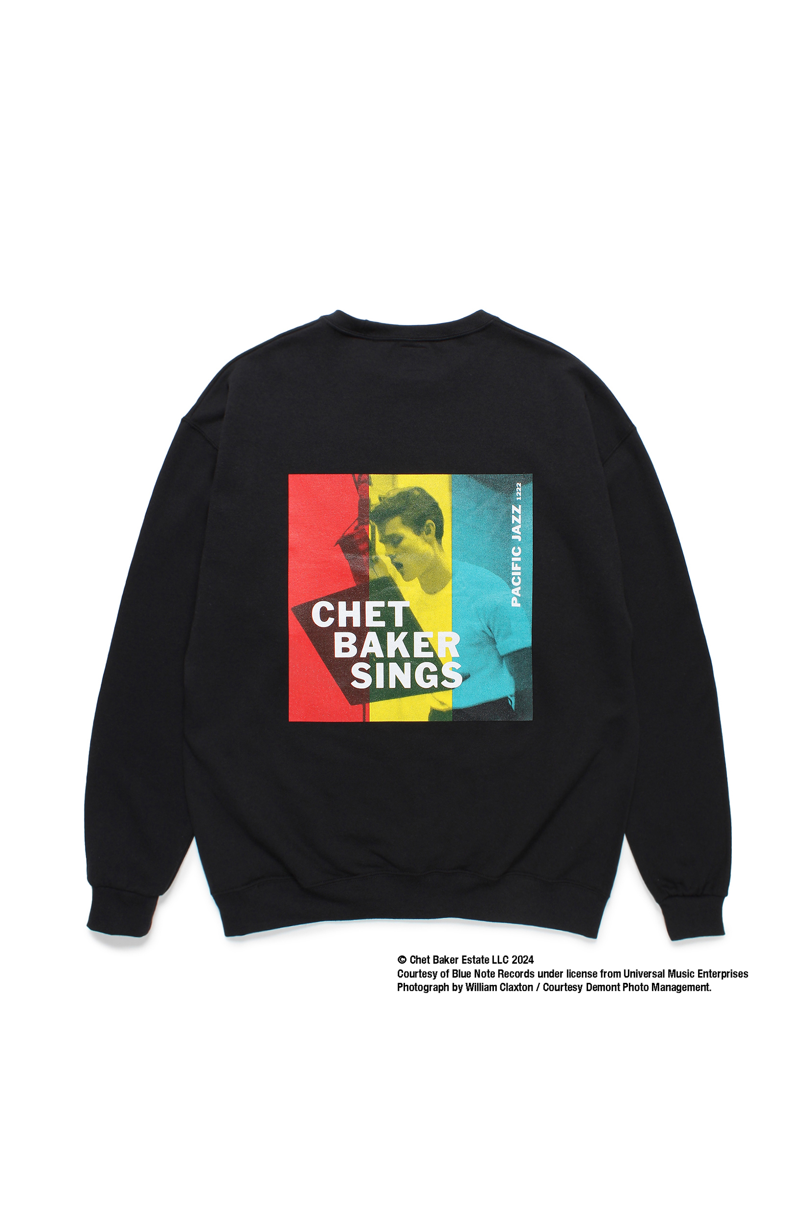 CHET BAKER / CREW NECK SWEAT SHIRT ( TYPE-2 )（BLACK）